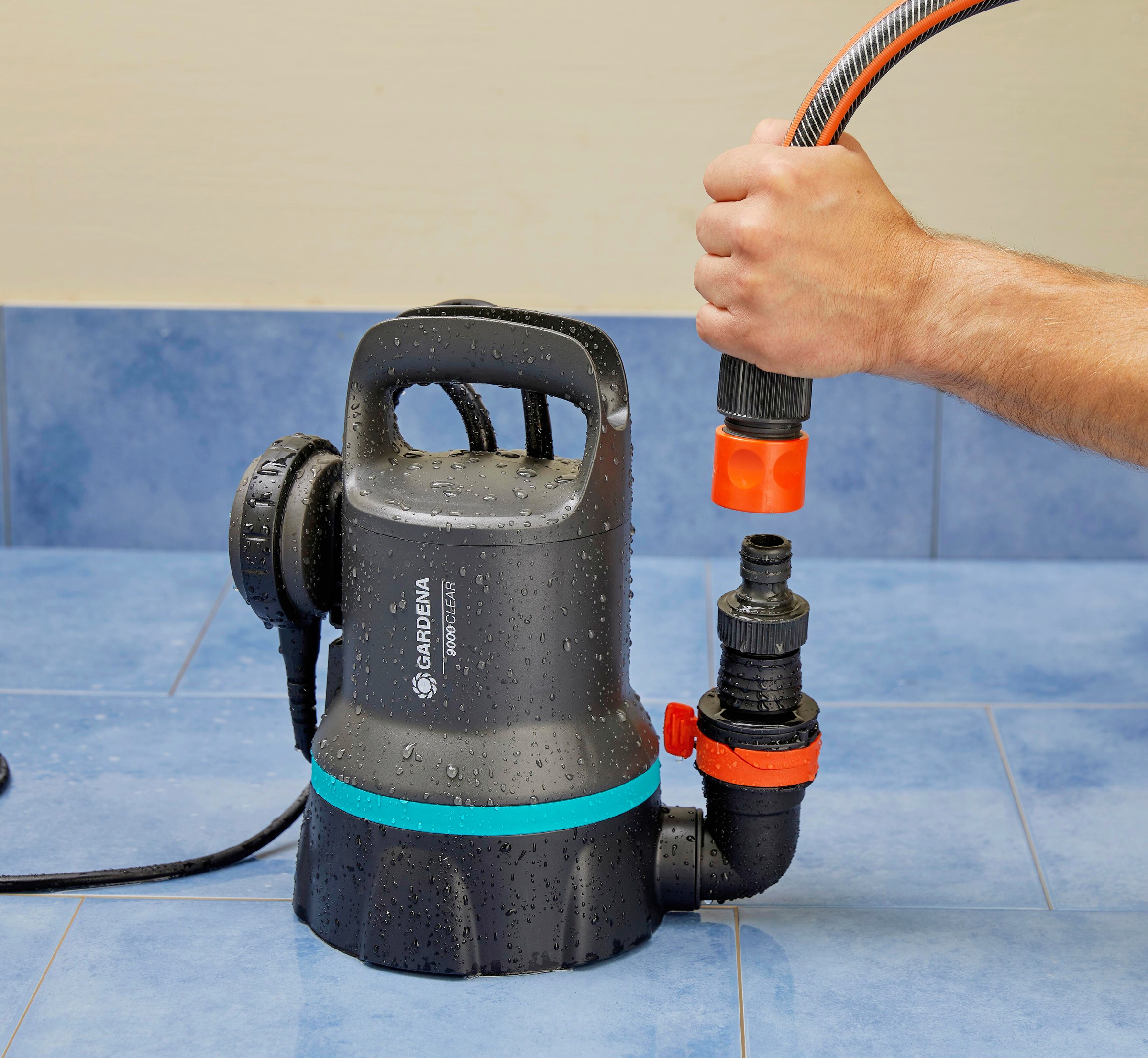 GARDENA Klarwasserpumpe »Tauchpumpe 9000, 9030-20«, 9000 l/h max. Fördermenge