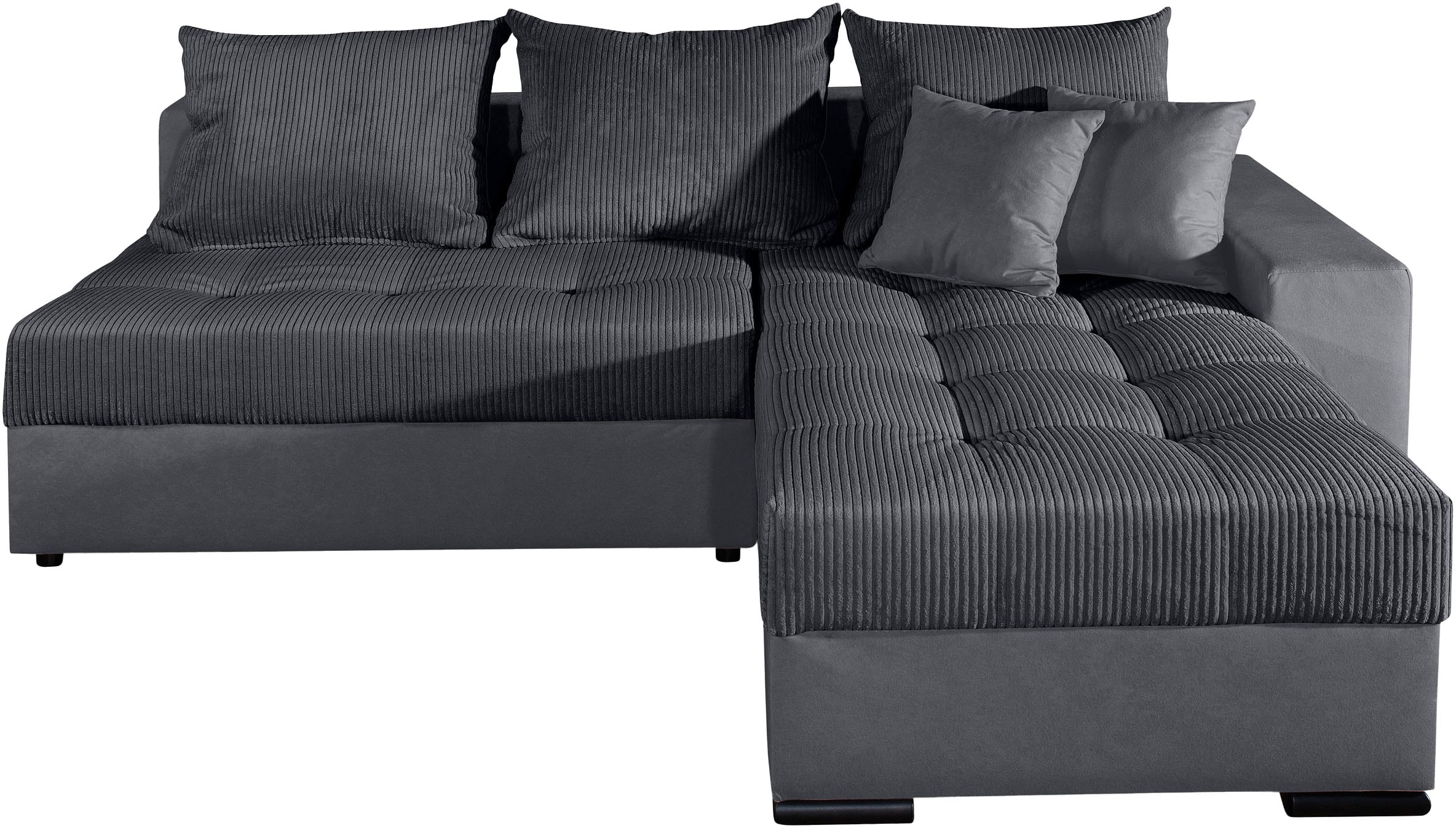 COLLECTION AB Ecksofa »Josy L-Form, B: 214 cm in Cord, Cord-Mix« mit Bettfu günstig online kaufen