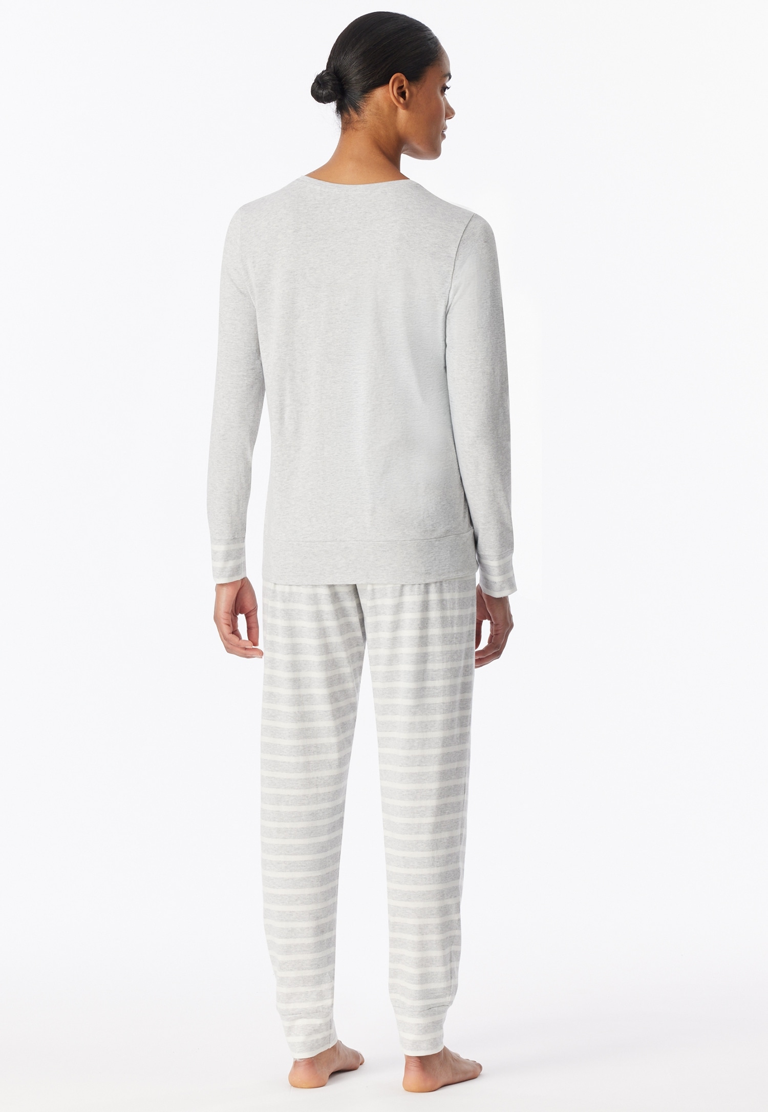 Schiesser Schlafanzug »Casual Essentials« 2 Baumwolle, Rundhalsausschnitt, langärmelig
