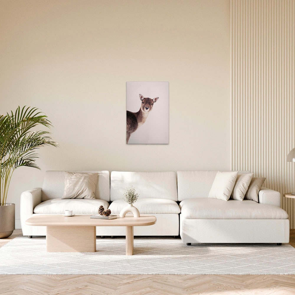 A.S. Création Leinwandbild »Deer Rose - Wandbild Beige Braun Creme Keilrahm günstig online kaufen