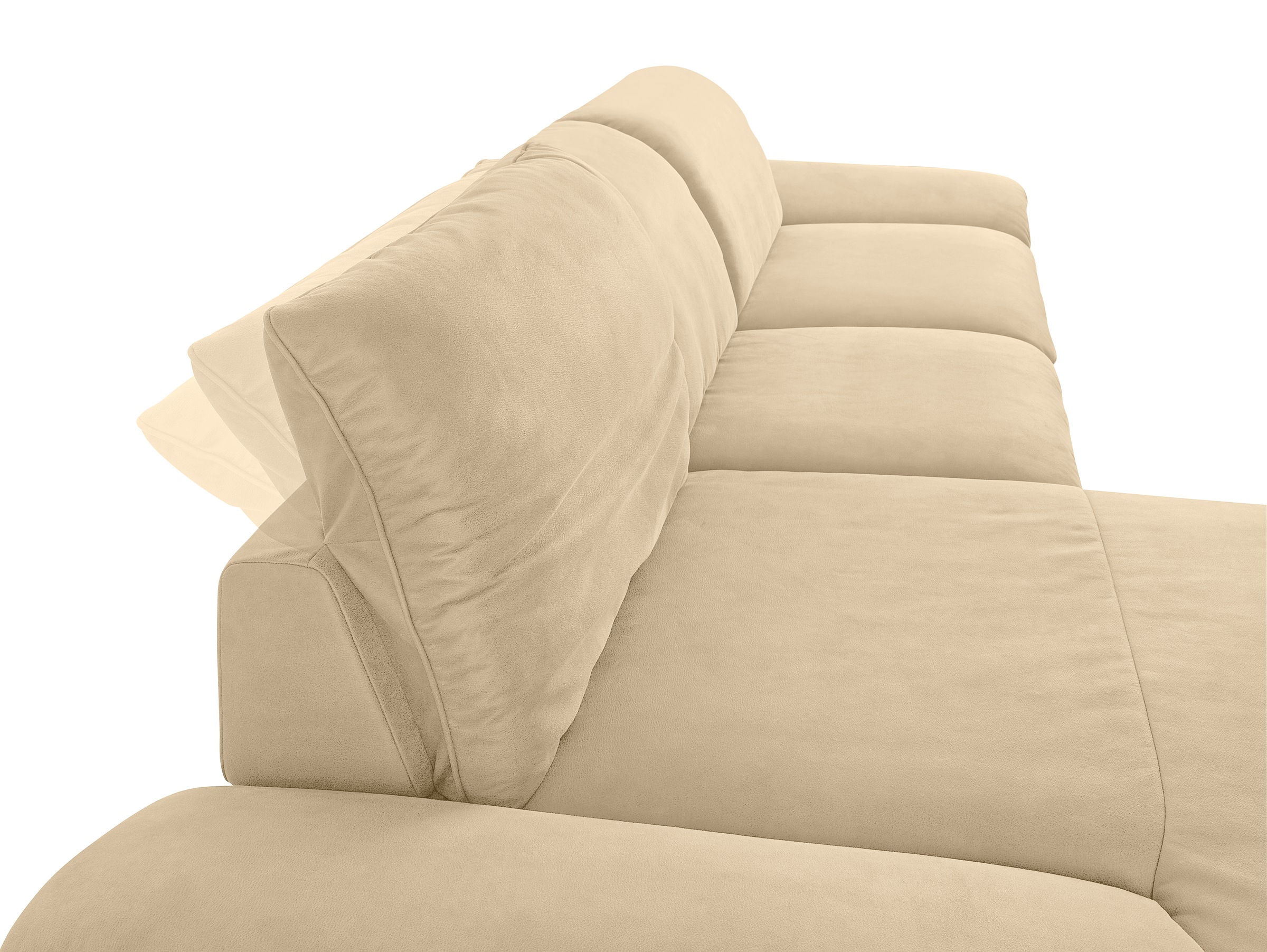 W.SCHILLIG Ecksofa »enjoy&MORE, Designsofa, bequem, zeitlos und elegant, L-Form«, mit Sitztiefenverstellung, Füße Chrom glänzend, Breite 340 cm