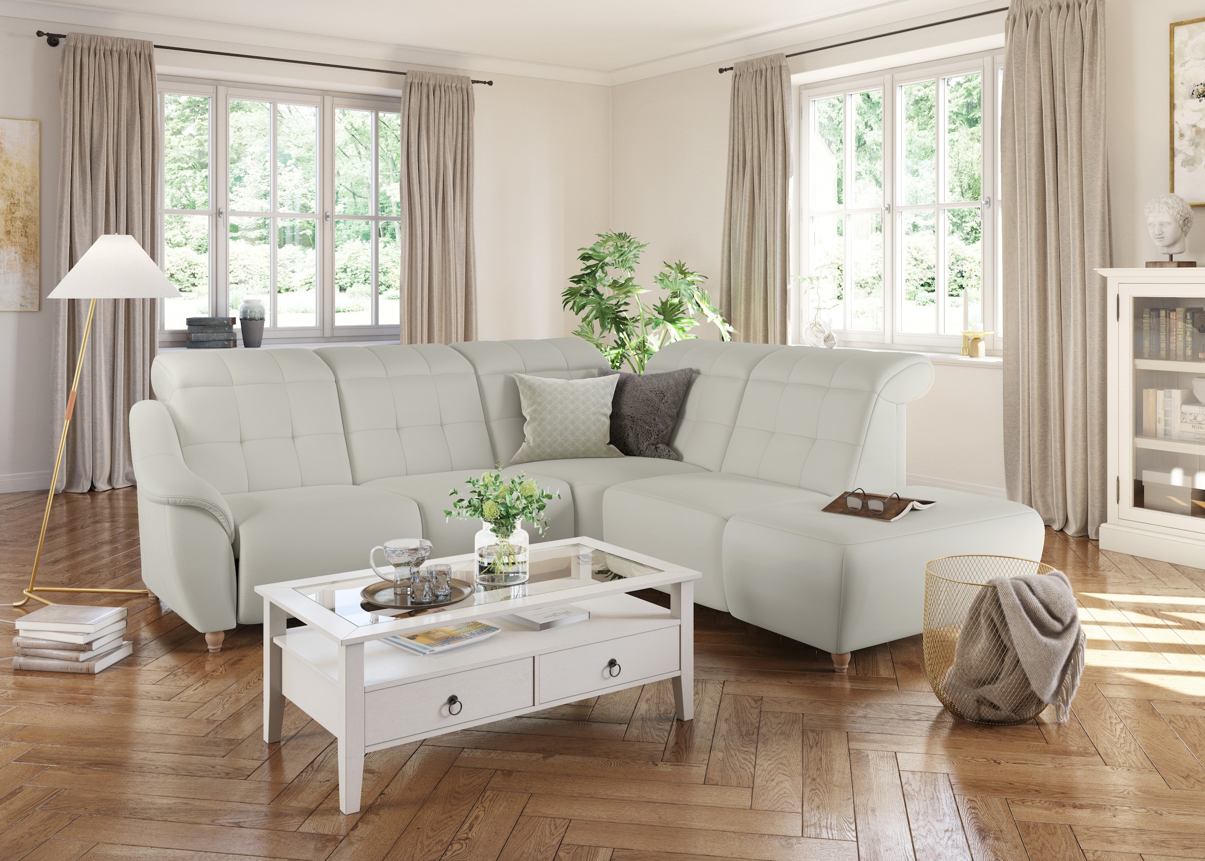Home affaire Ecksofa »Boston L-Form«, Kopfteilverstellung an jeder Sitzfläc günstig online kaufen