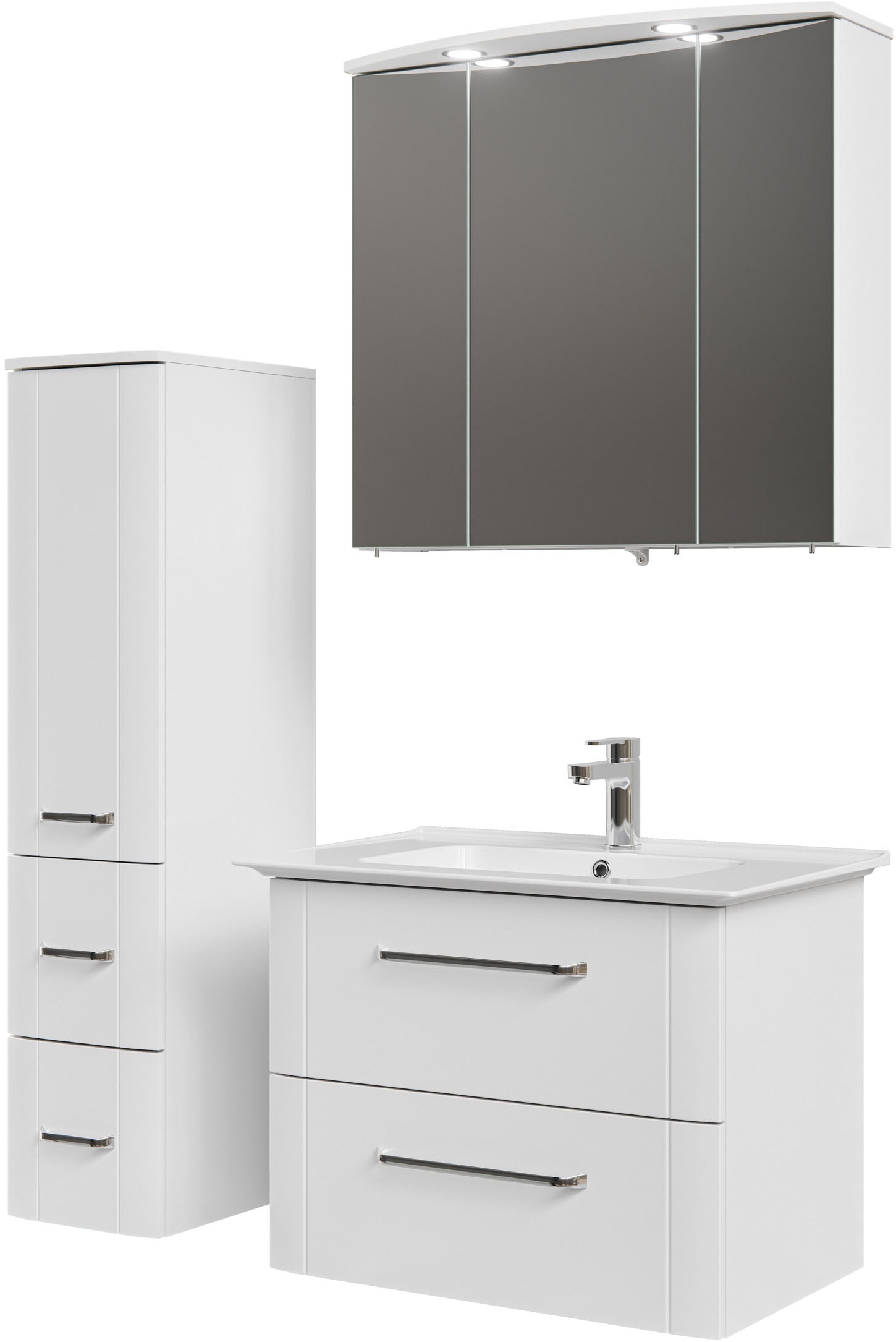 Saphir Badmöbel-Set »Serie 3006 3-teilig Keramik-Waschtisch mit Spiegelschr günstig online kaufen