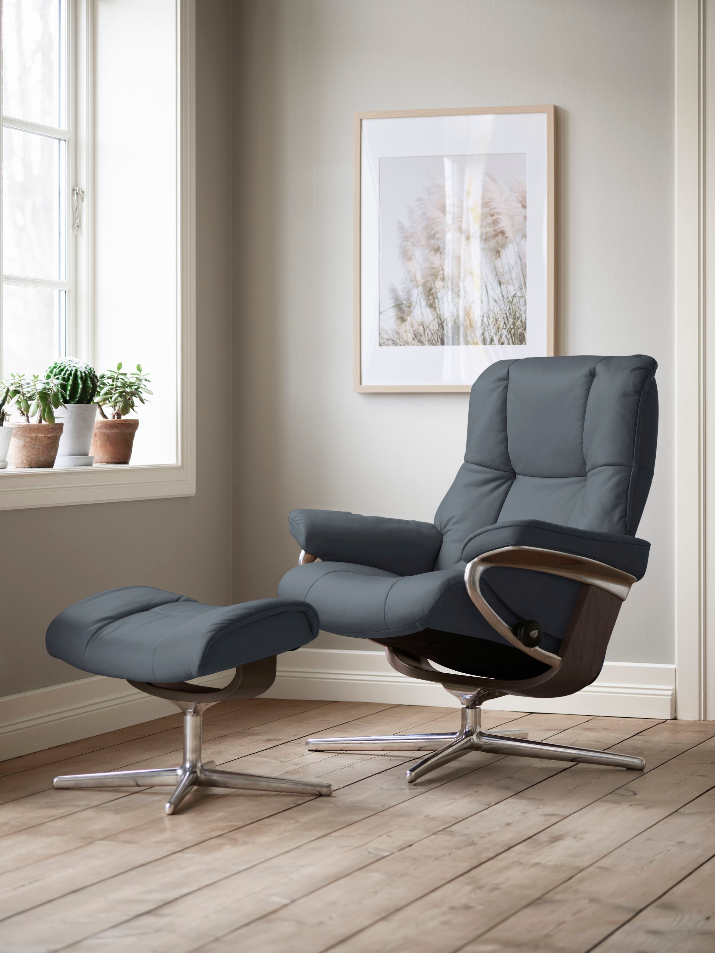 Stressless® Fußhocker »Mayfair«, mit Cross Base, Größe S, M & L, Holzakzent Wenge