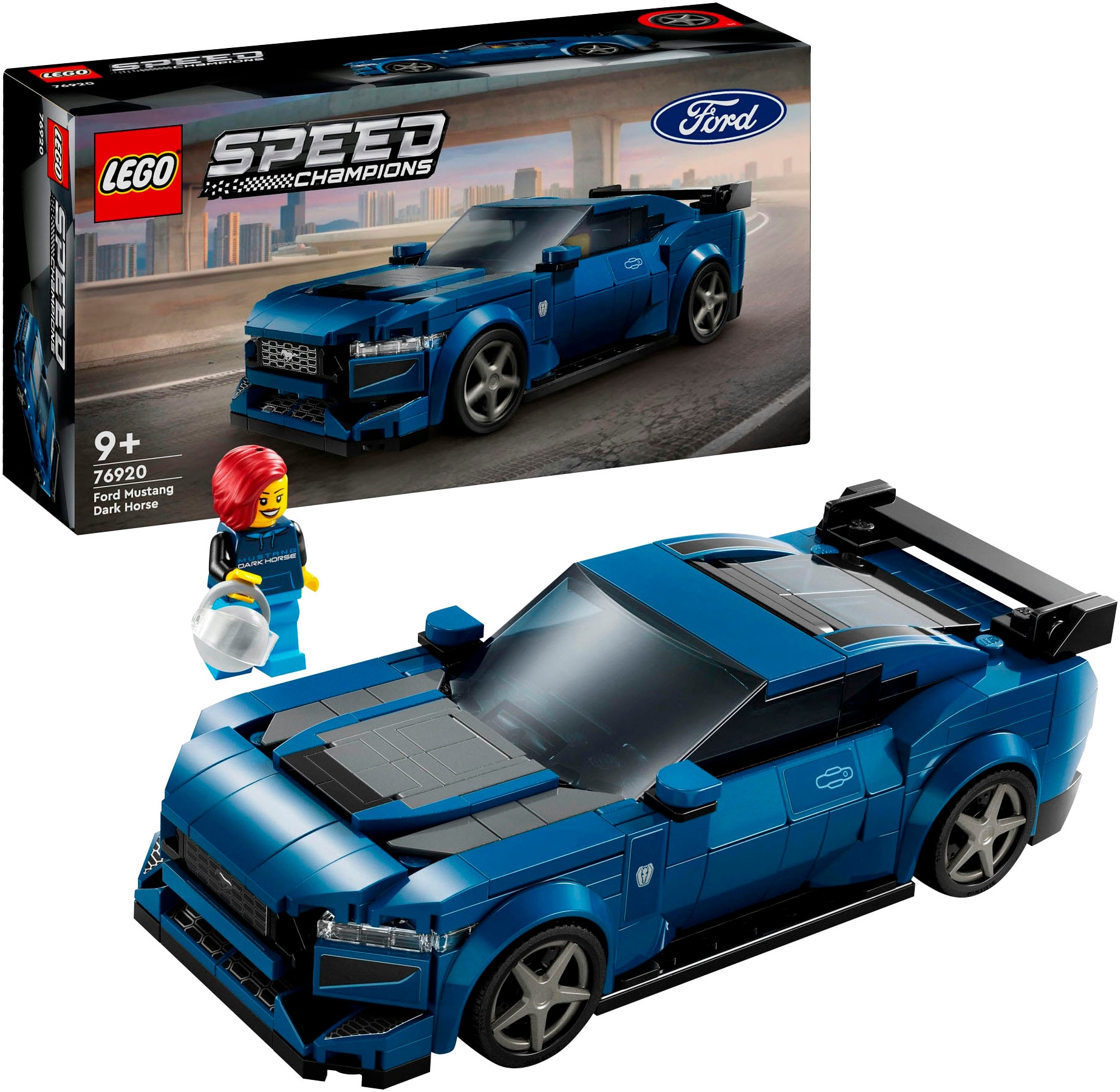Konstruktionsspielsteine »Ford Mustang Dark Horse Sportwagen (76920), LEGO Speed®...