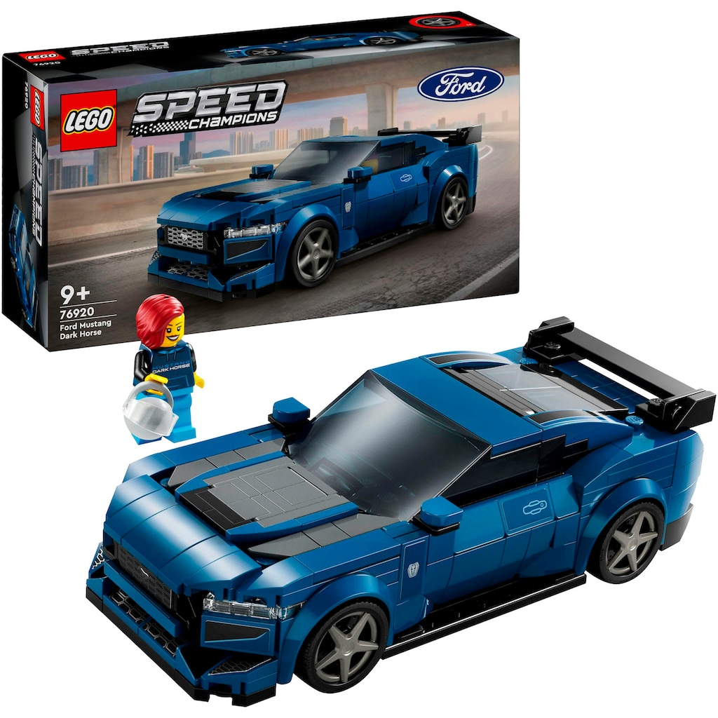 LEGO® Konstruktionsspielsteine »Ford Mustang Dark Horse Sportwagen (76920), LEGO Speed® Champions«, (344 St.)