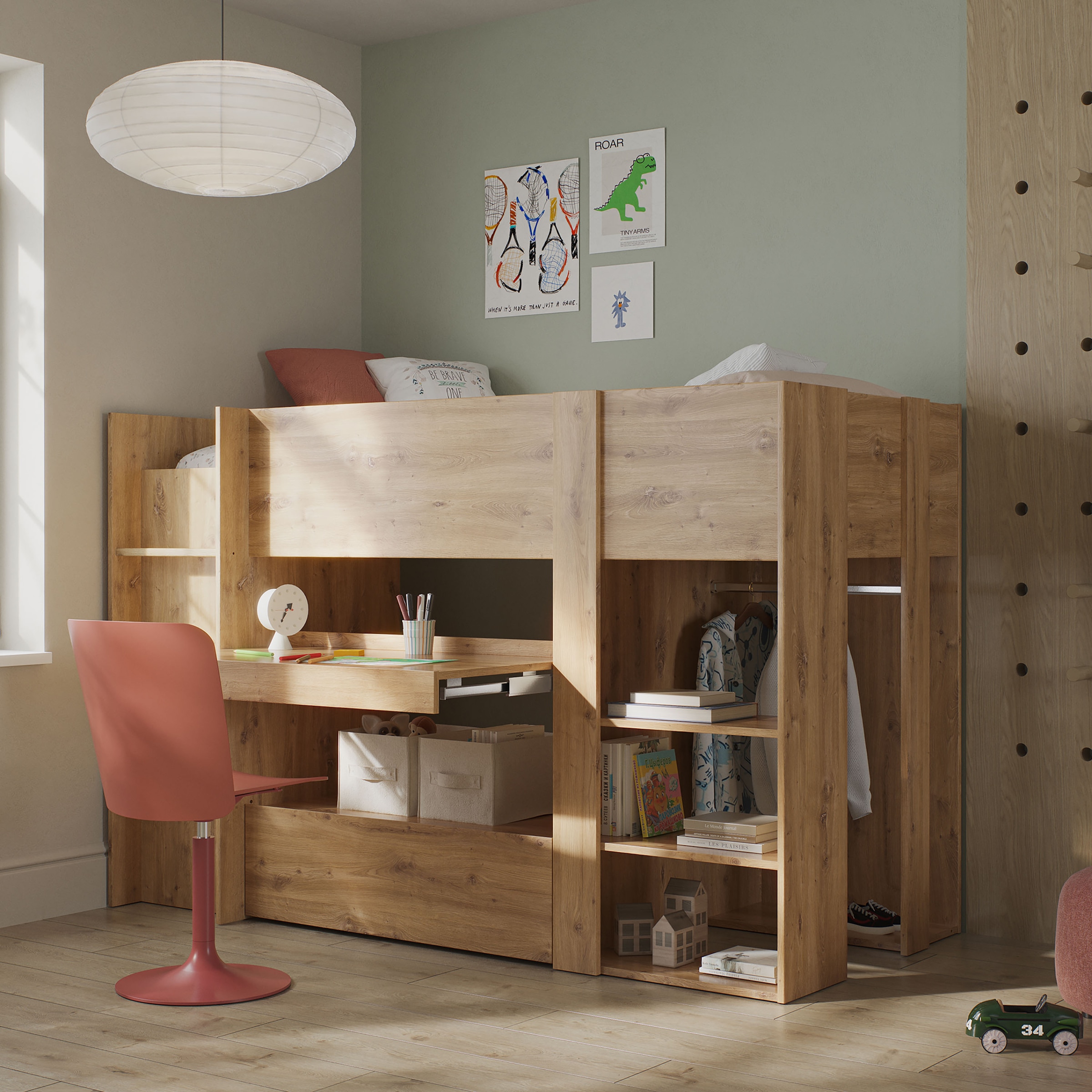 Gami Hochbett »GABIN« Hochbett All-in-One