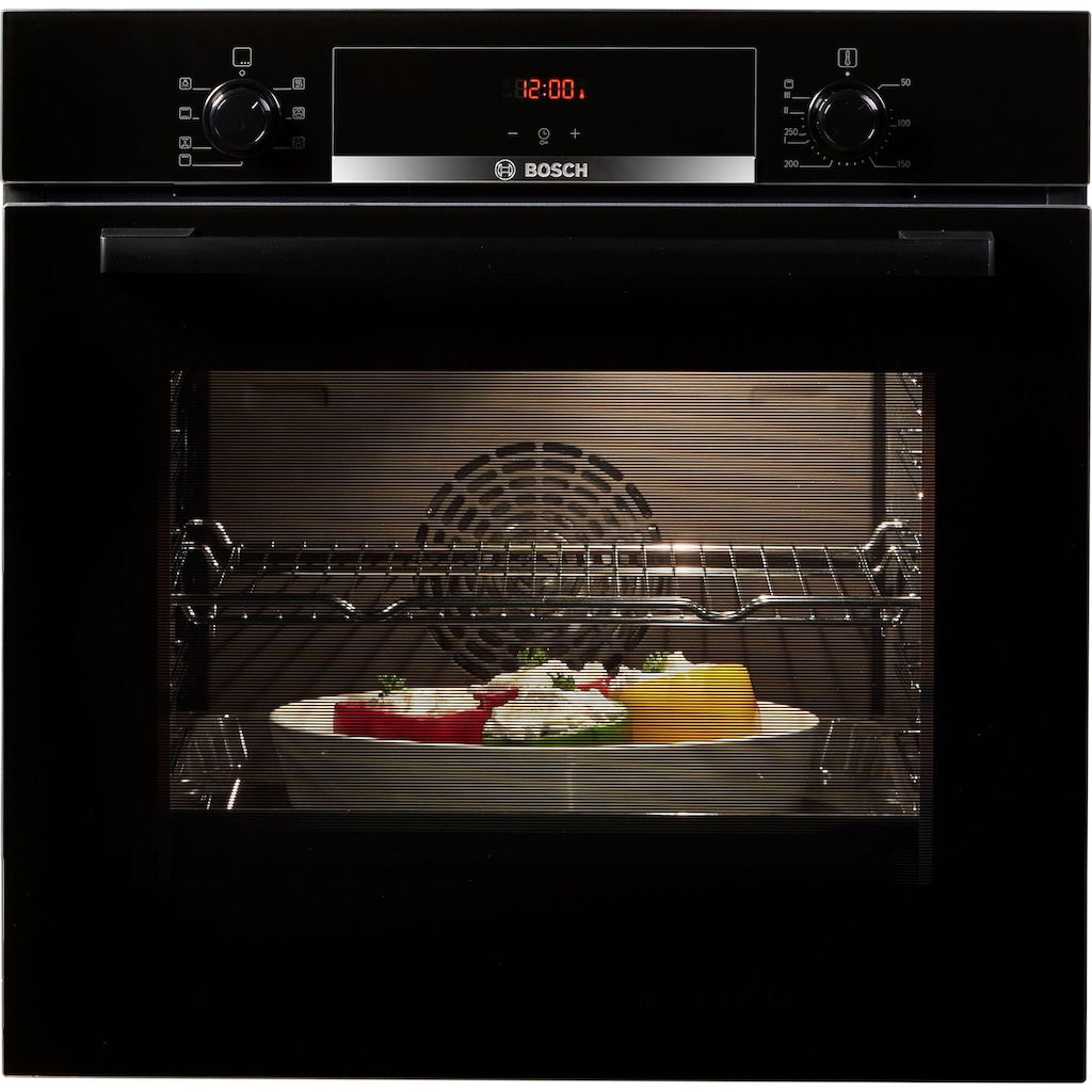 BOSCH Einbaubackofen »HBA533BB1«, 4, HBA533BB1, mit Teleskopauszug nachrüstbar, ecoClean Direct