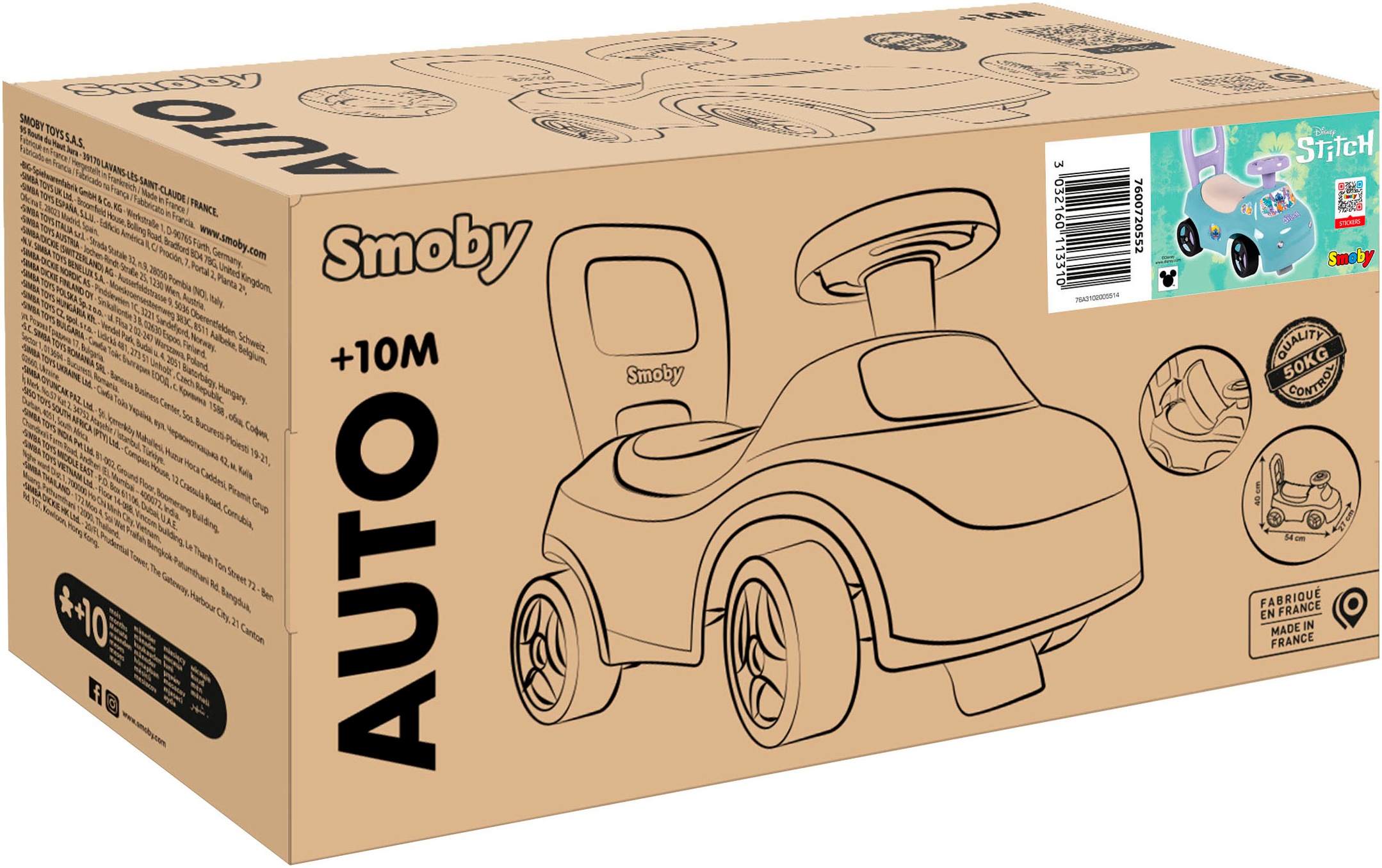 Smoby Rutscherauto »Stitch«, Made in Europe