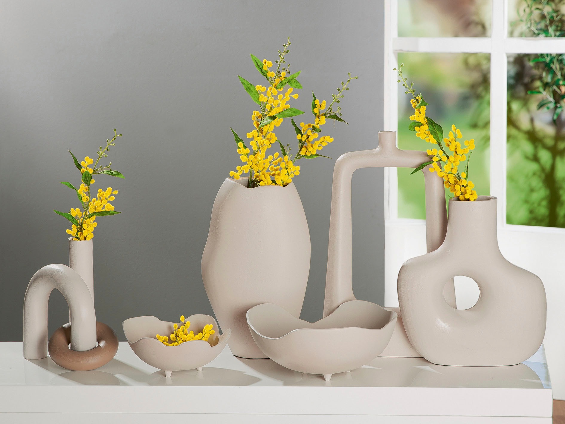 Casablanca by Gilde Tischvase »Helena, Dekovase« Vase aus Aluminium, mit ge günstig online kaufen