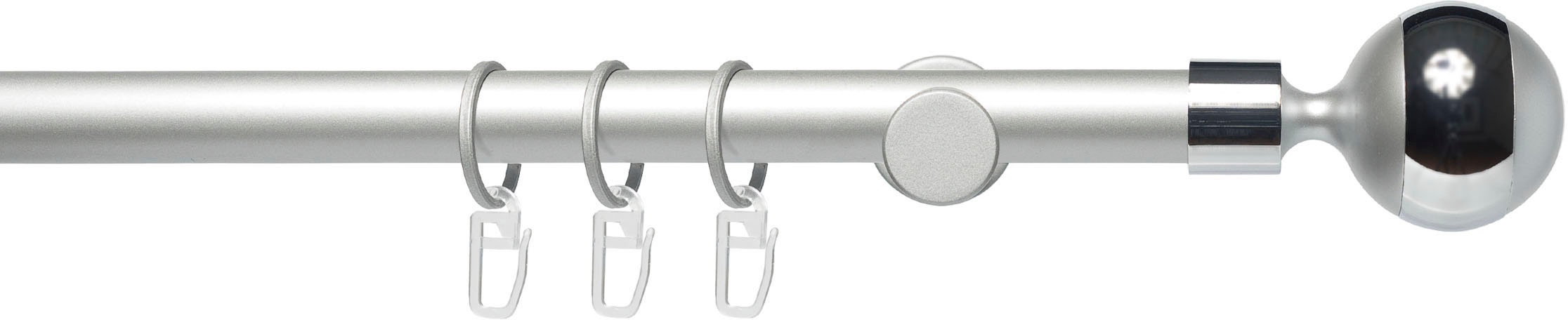 Liedeco Gardinenstange »Fertigstilgarnitur 20 mm Power Kugel mit Ring« Ø 2 günstig online kaufen
