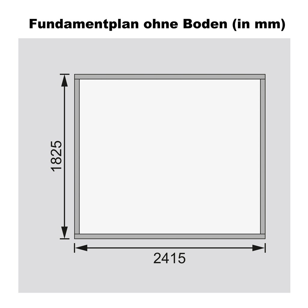 Karibu Gartenhaus »Carlberg 3«, (Set), anthrazit, naturbelassen oder terragrau