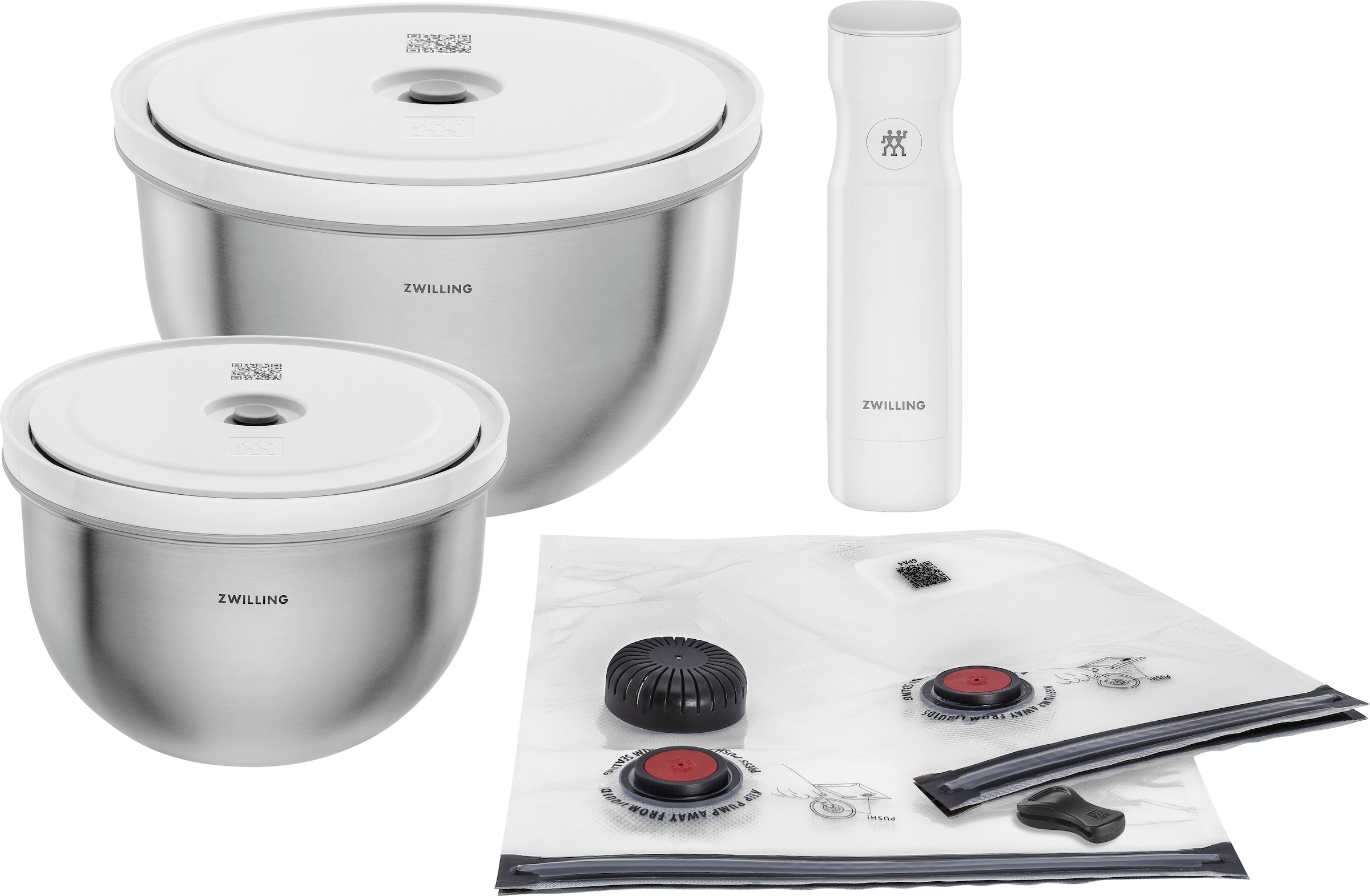Zwilling Aufbewahrungssystem »Fresh & Save BOWLS«, (Set, 9 tlg., 1 Pumpe, 1 günstig online kaufen