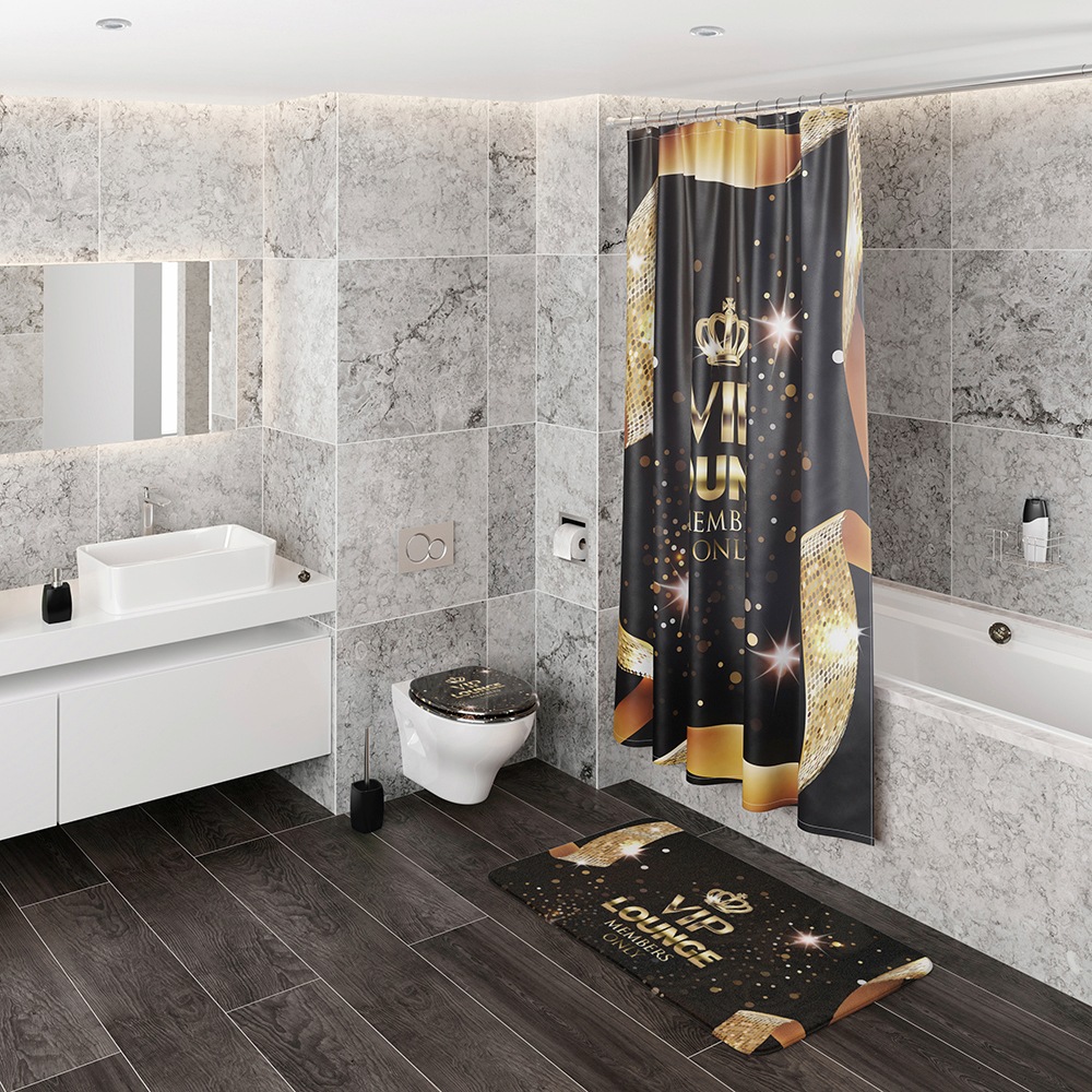 Sanilo Badaccessoire-Set »VIP-Lounge«, (Set, 3 tlg.), bestehend aus WC-Sitz, Badteppich und Waschbeckenstöpsel