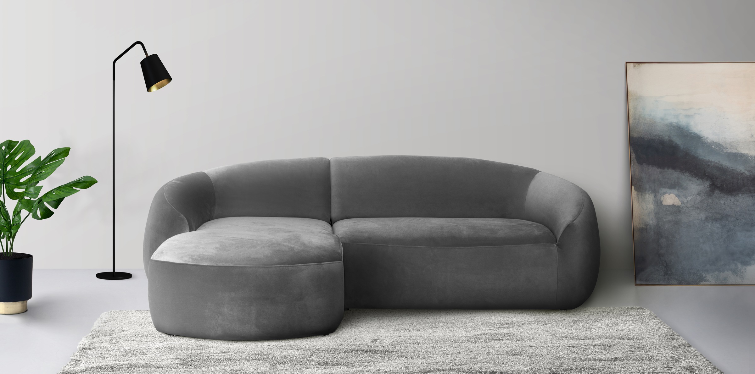 LeGer Home by Lena Gercke Ecksofa »L-Form, Designersofa, organische Form, M günstig online kaufen