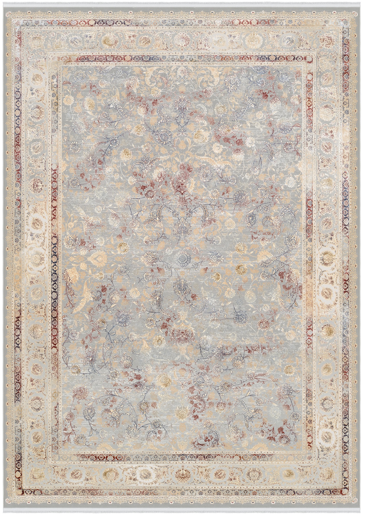 OCI DIE TEPPICHMARKE Teppich »MYSTIC LIMITED«, rechteckig, 7 mm Höhe, florale Muster in 3D-Optik, maschinell gewebt, Viskose