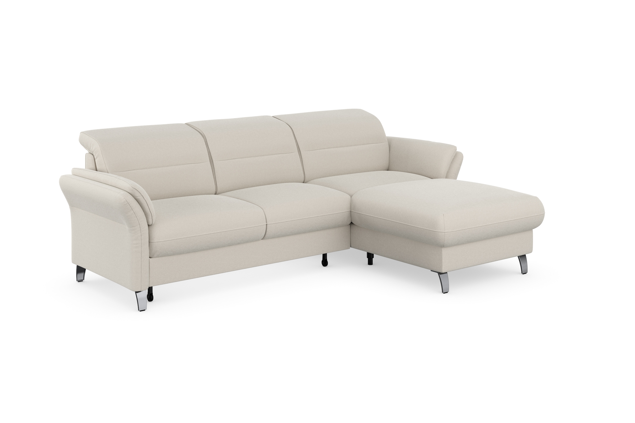 sit&more Ecksofa »Grenoble L-Form mit Federkern«, wahlweise mit Bettfunktion, Bettkasten, Arm- und Kopfteilverstellung