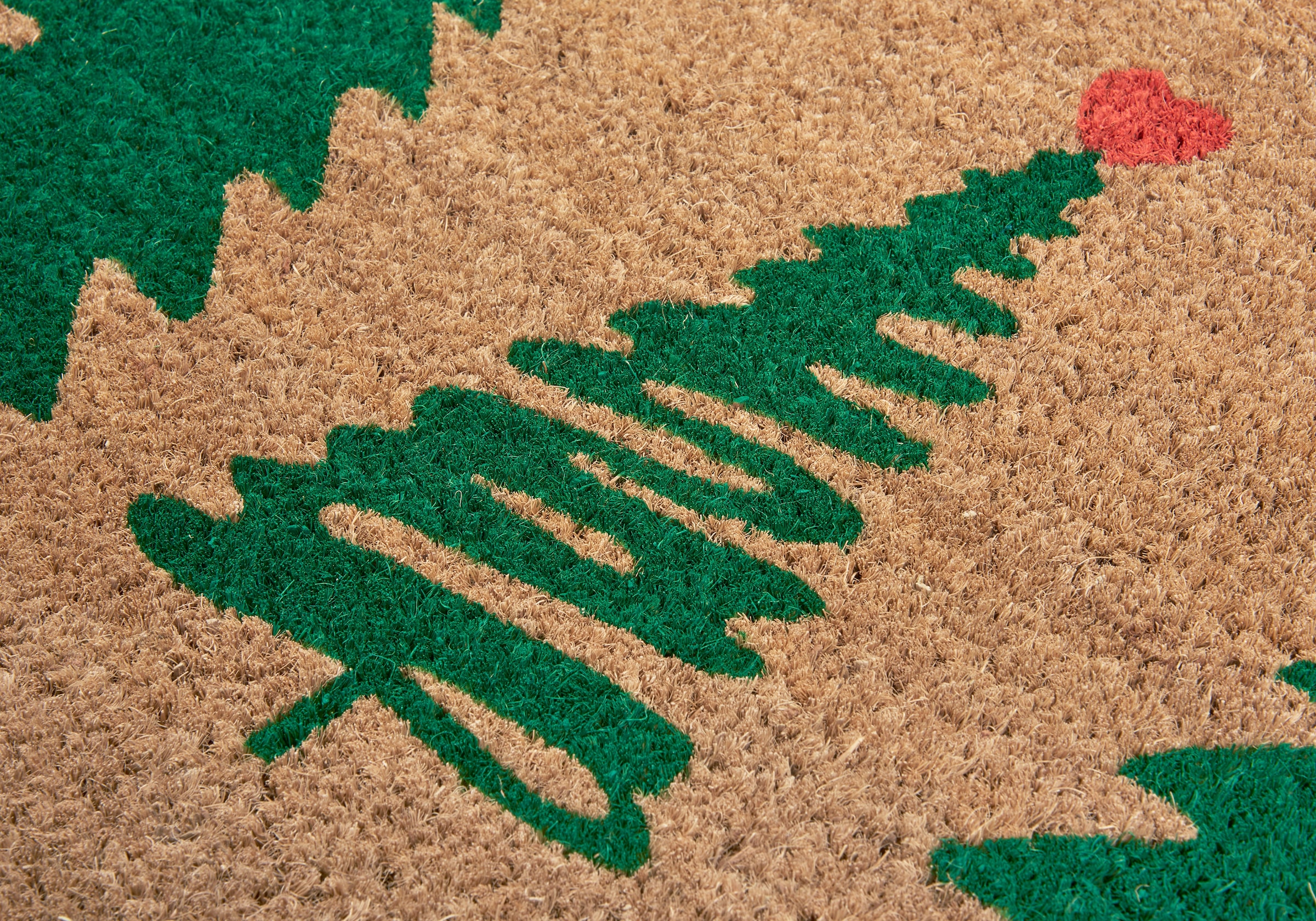 HANSE Home Fußmatte »Mix Mats Kokos Decorated Pine Trees, Türmatte«, rechteckig, 15 mm Höhe, Weihnachten, Schmutzfangmatte, Outdoor, Rutschfest, Innen, Kokosmatte
