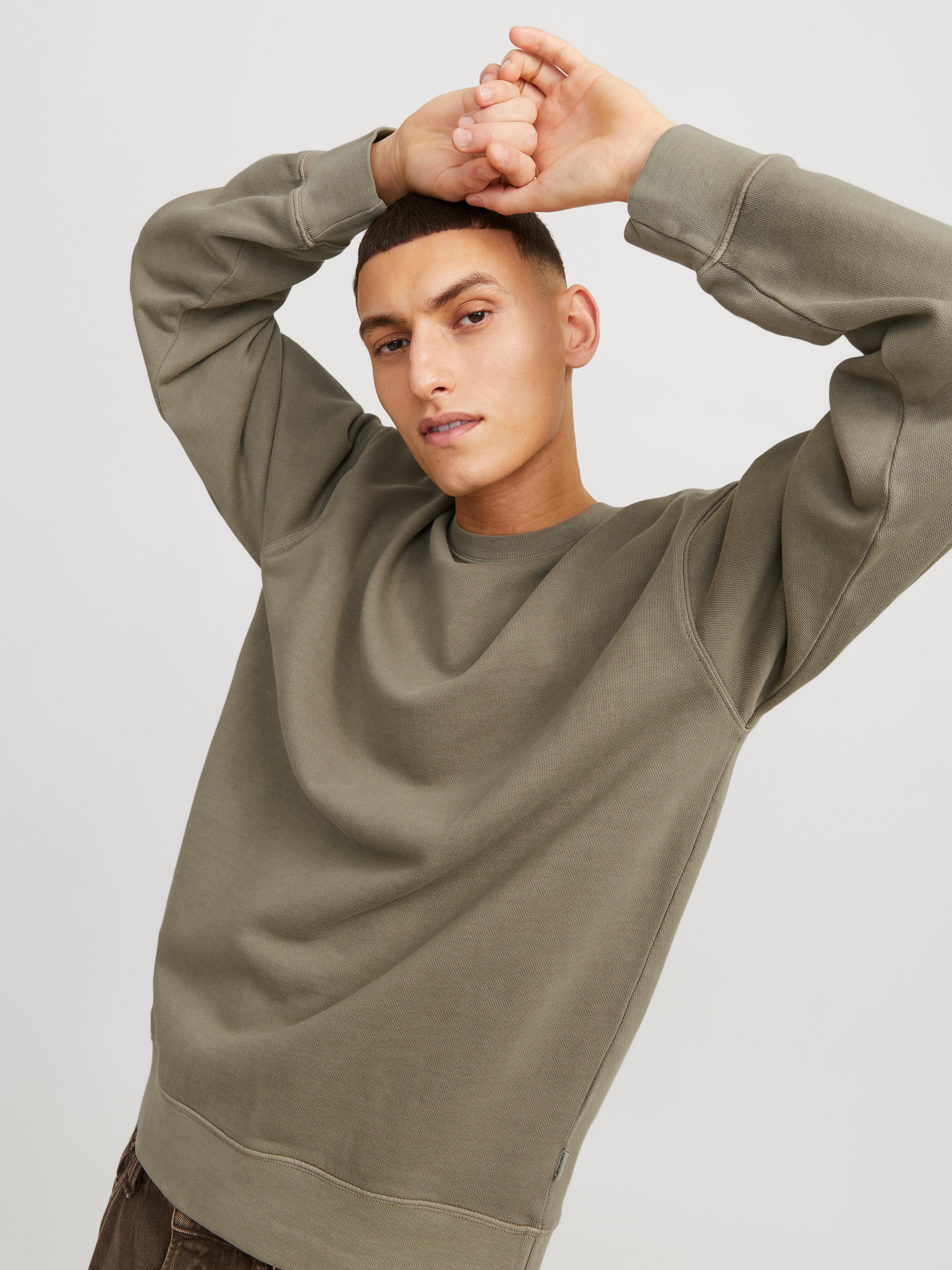 Jack & Jones Sweatshirt »JJECHARGE FADED SWEAT CREW NECK NOOS«, mit Rippbündchen
