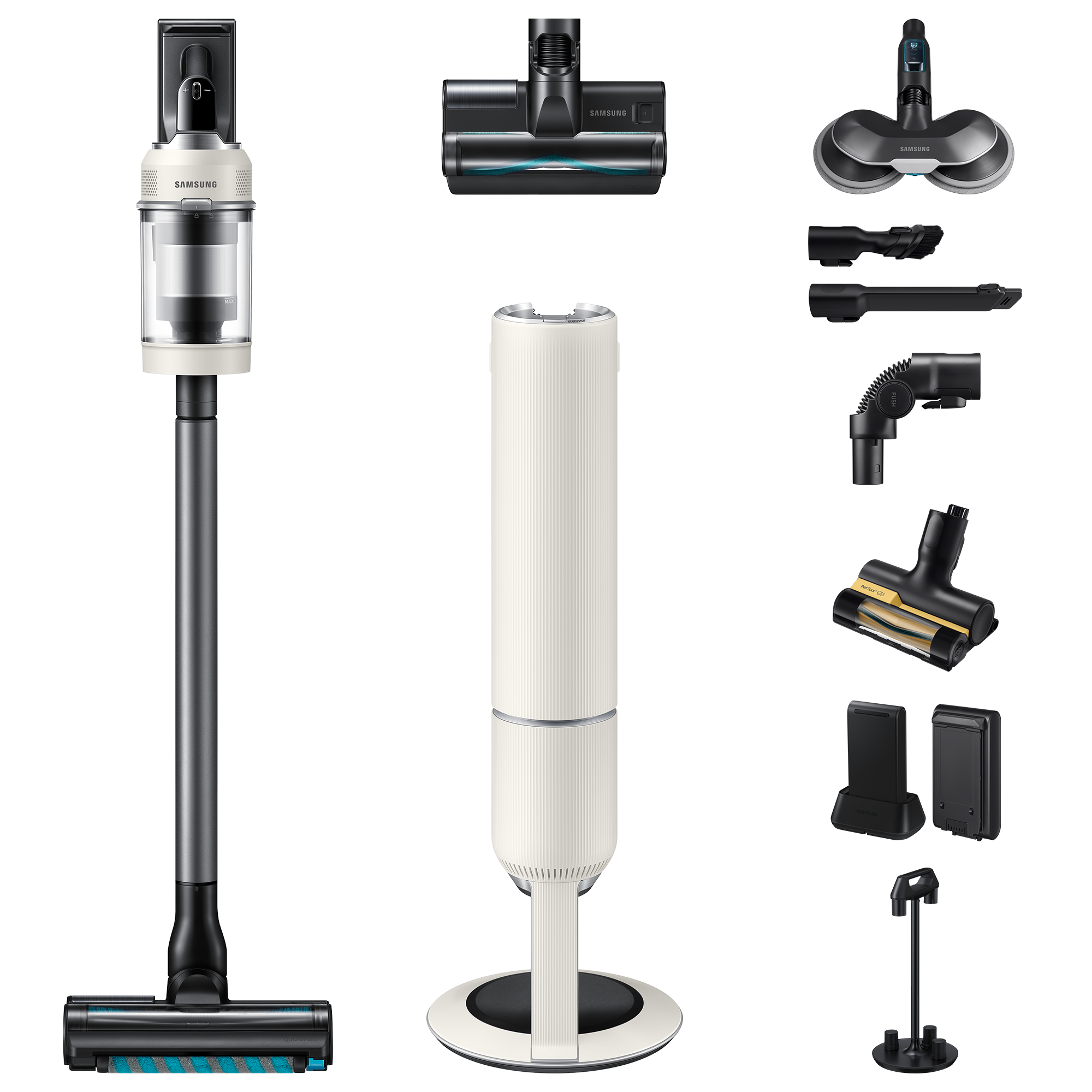 Samsung Akku-Handstaubsauger »BESPOKE AI Jet 280W Akku+ Wet & Clean, VS80F28EGS/WD«