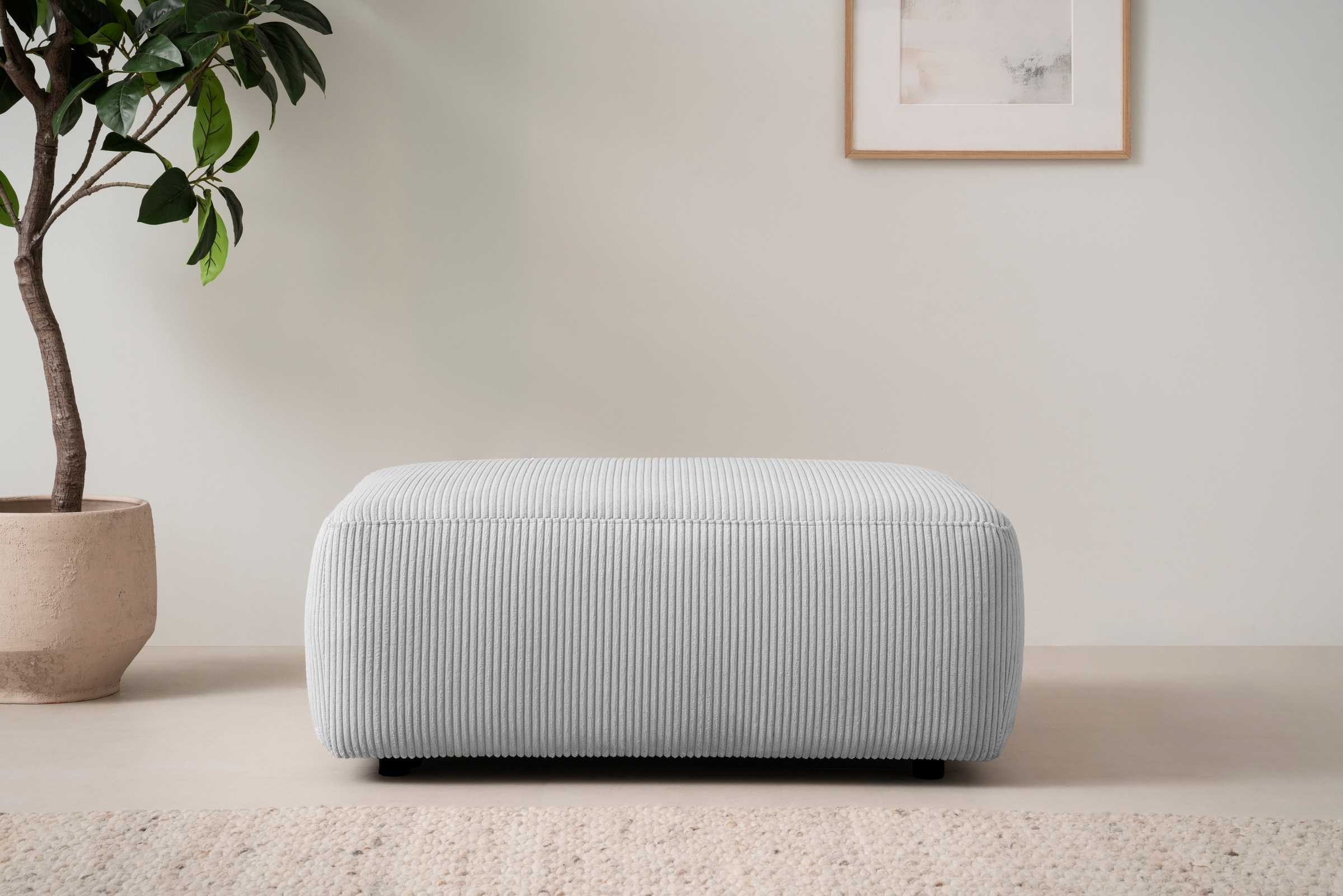 INOSIGN Polsterhocker »Torge, Hocker in Cord, Samtvelours oder Struktur«, p günstig online kaufen