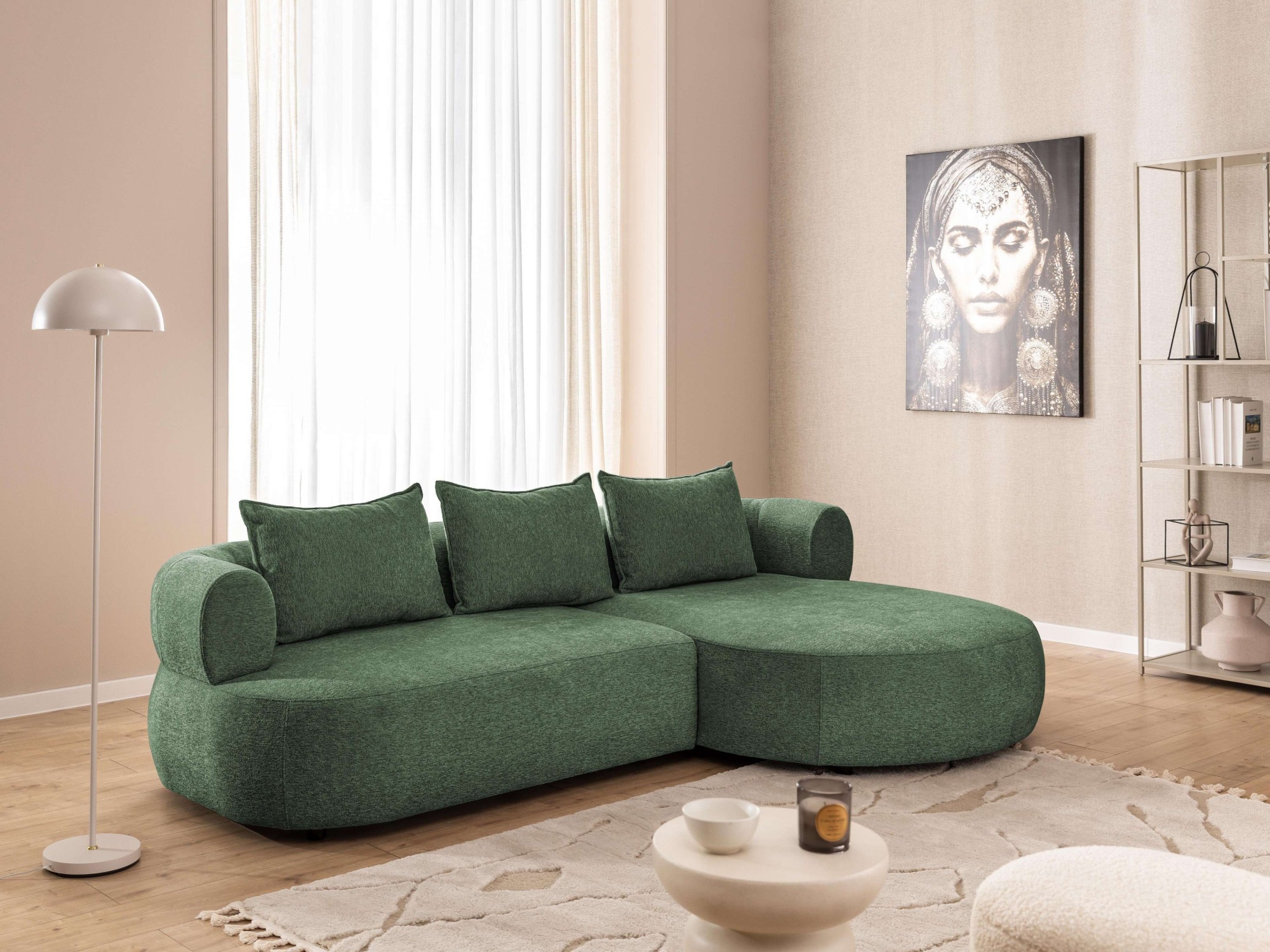 Home affaire Ecksofa »LUSSAC L-Form Design-Sofa mit Zierkissen, Maße B/T/H: 257/159/78 cm«, hoher Sitzkomfort und modernes Design, Sofa ohne Bettfunktion