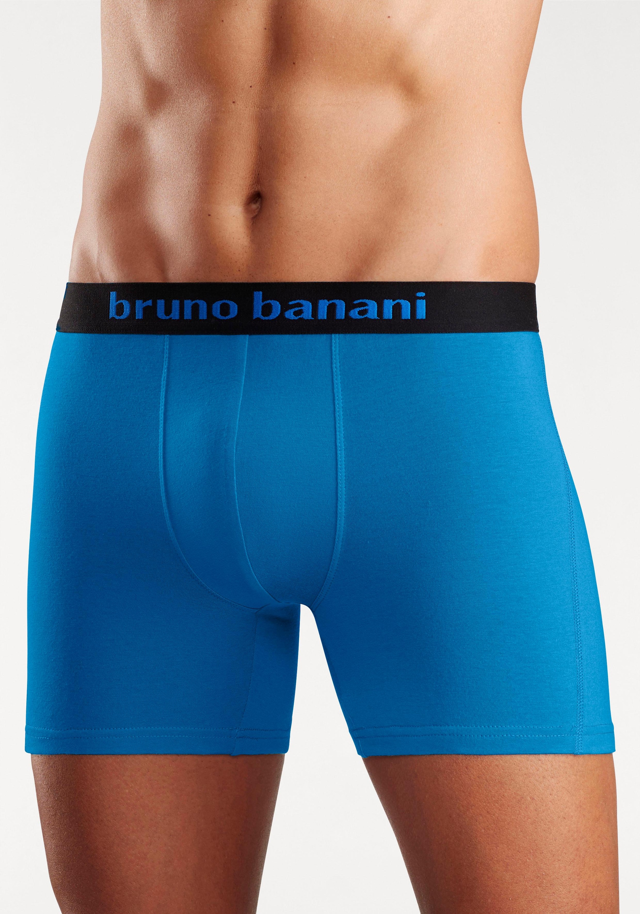 Bruno Banani Boxer »Boxershorts für Herren«, (Packung, 4 St.), mit längerem Bein und auffälligen Logobund