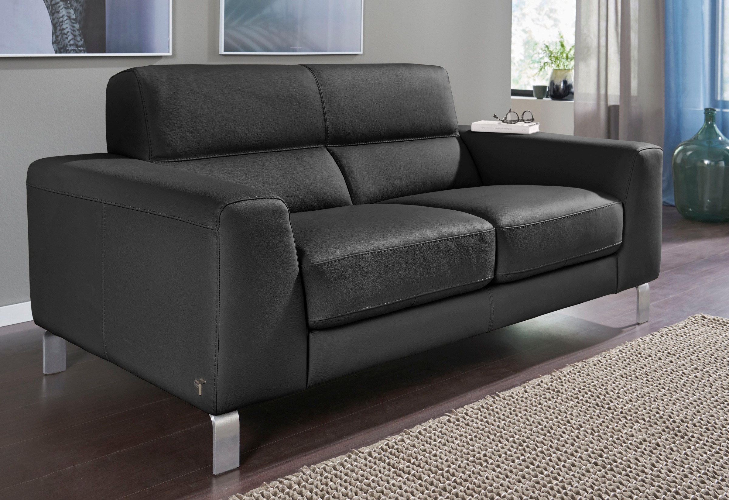 CALIA ITALIA 2,5-Sitzer »Simon, hoher Sitzkomfort, modern und elegant, italienisches Designsofa«, in zwei Lederqualitäten