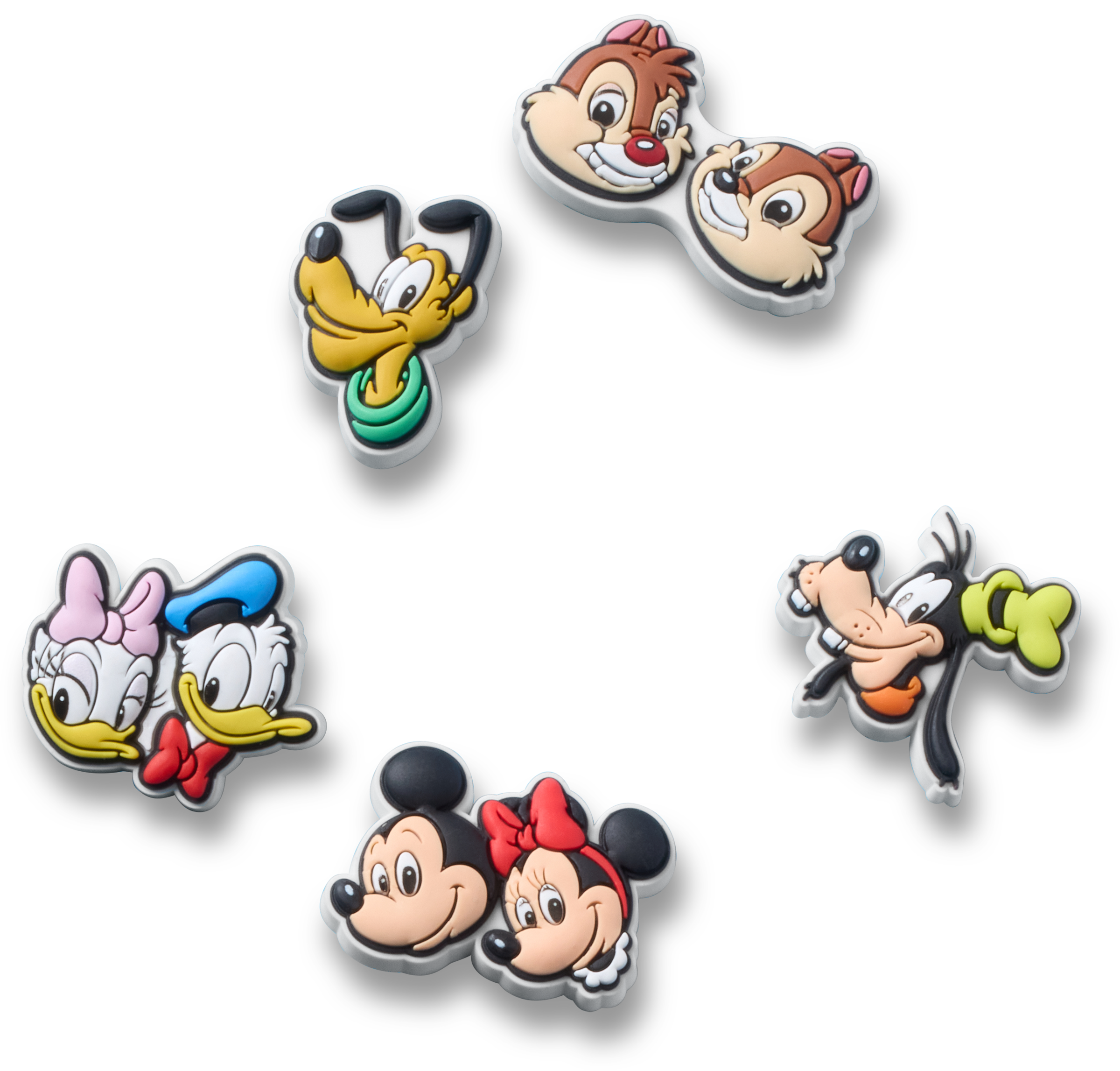 Crocs Schuhanstecker »Jibbitz™ Mickey and Friends« Set, Kein Spielzeug. Nicht für Kinder unter 3 Jahren geeignet, 5 Mickey Mouse Motive zum Anstecken, Charm, Anstecker für Crocs Schuhe