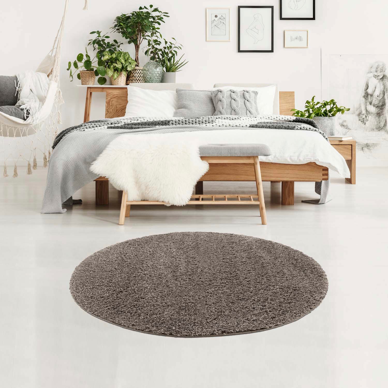 Carpet City Hochflor-Teppich »Pulpy 100«, rund, 30 mm Höhe, besonders weich günstig online kaufen