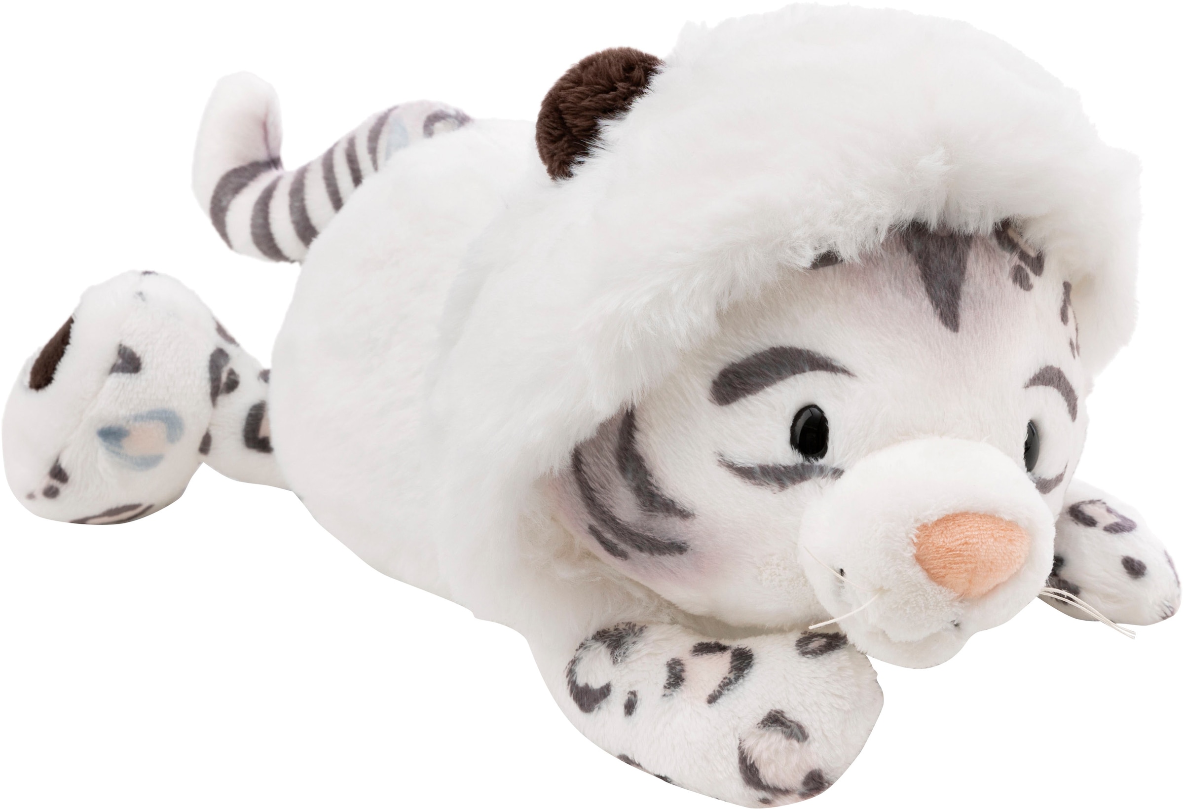 Nici Kuscheltier »Winter, Schneeleopard Eleni Snowbell, 30 cm liegend«, liegend; enthält recyceltes Material (Global Recycled Standard)