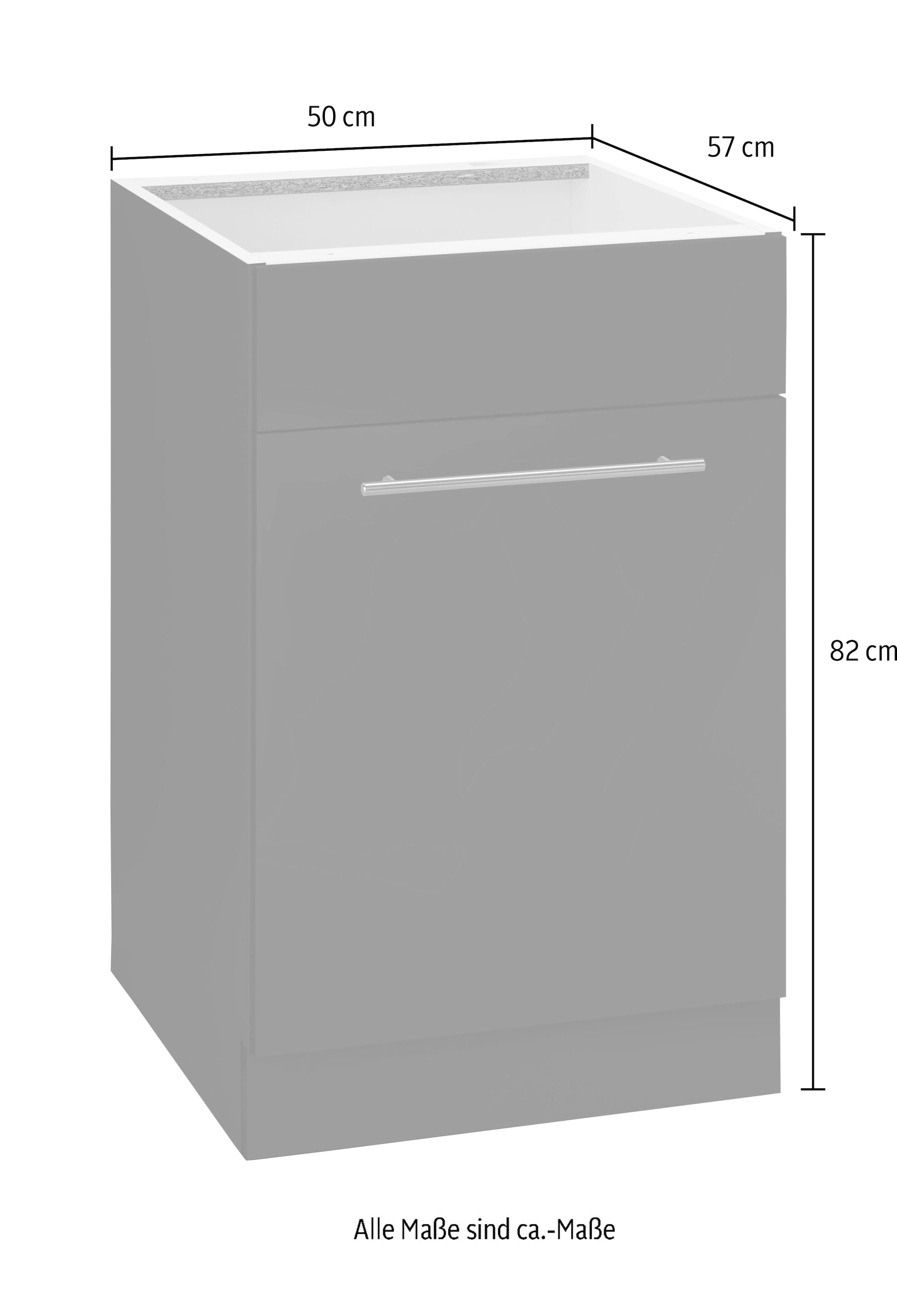 wiho Küchen Spülenschrank »Flexi2«, Breite 50 cm