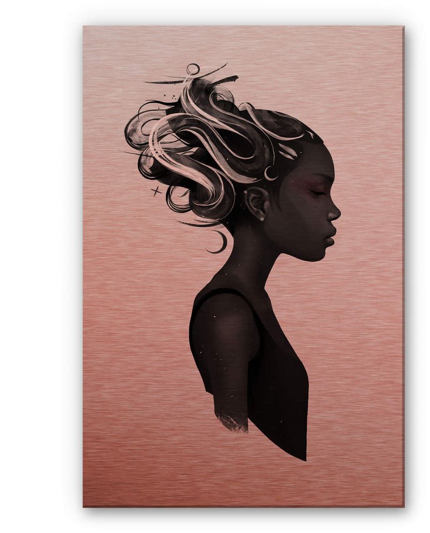 Wall-Art Metallbild »Black Lives Matter Say Her Name«, Blumen, (1 St.), Met günstig online kaufen