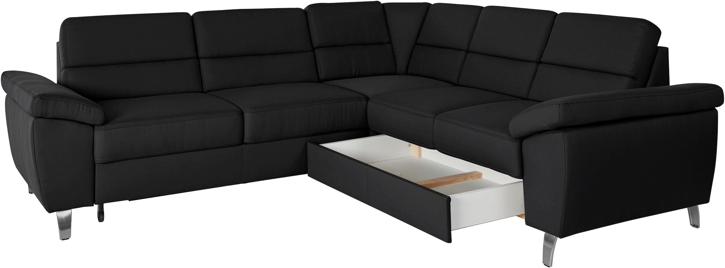 sit&more Ecksofa »Sorano L-Form«, wahlweise mit Bett- und Relaxfunktion, inkl. Bettkasten