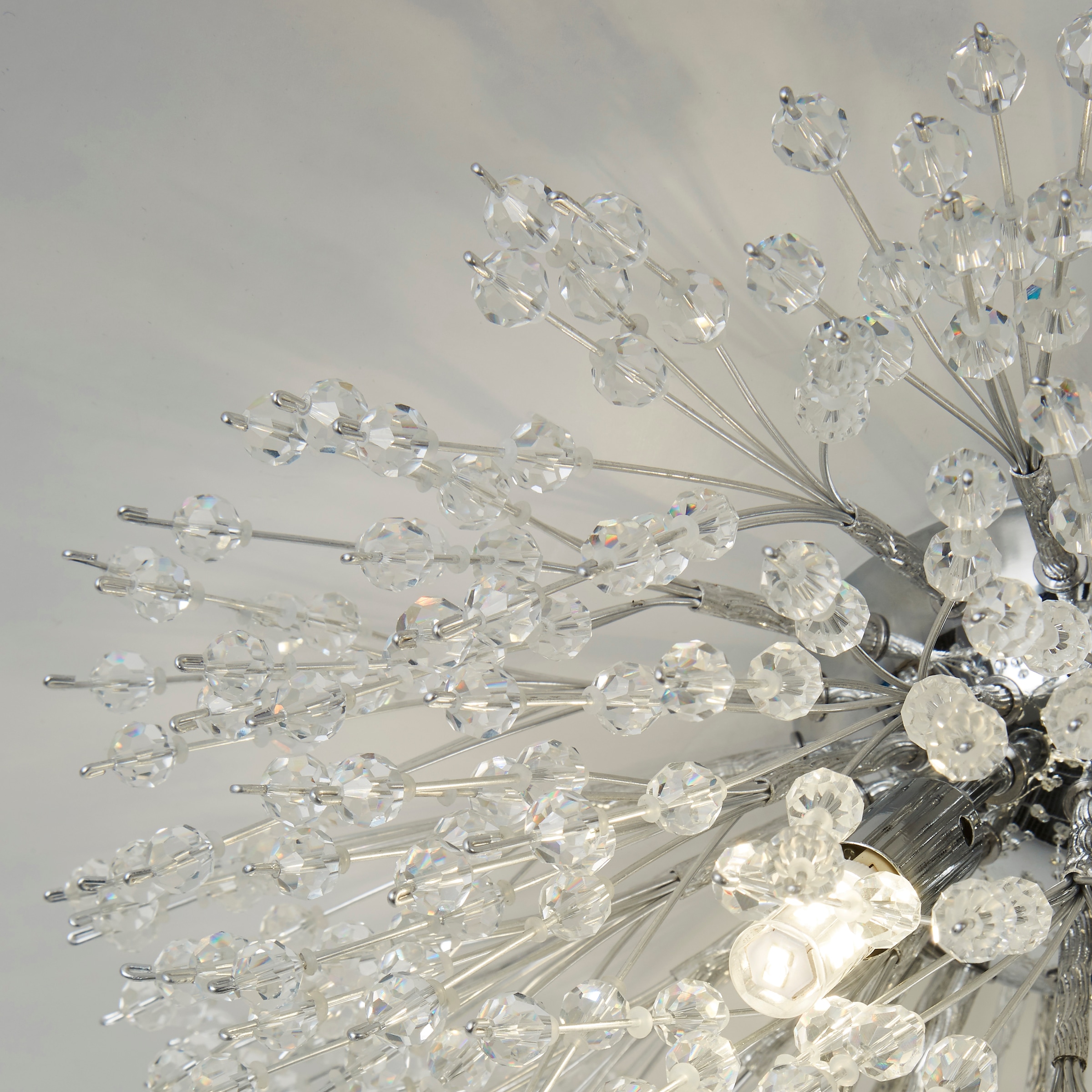 Searchlight Deckenleuchte »Sunburst 4Lt Flush - Chrome Metal & Glass Beads« G9 1 Stk.