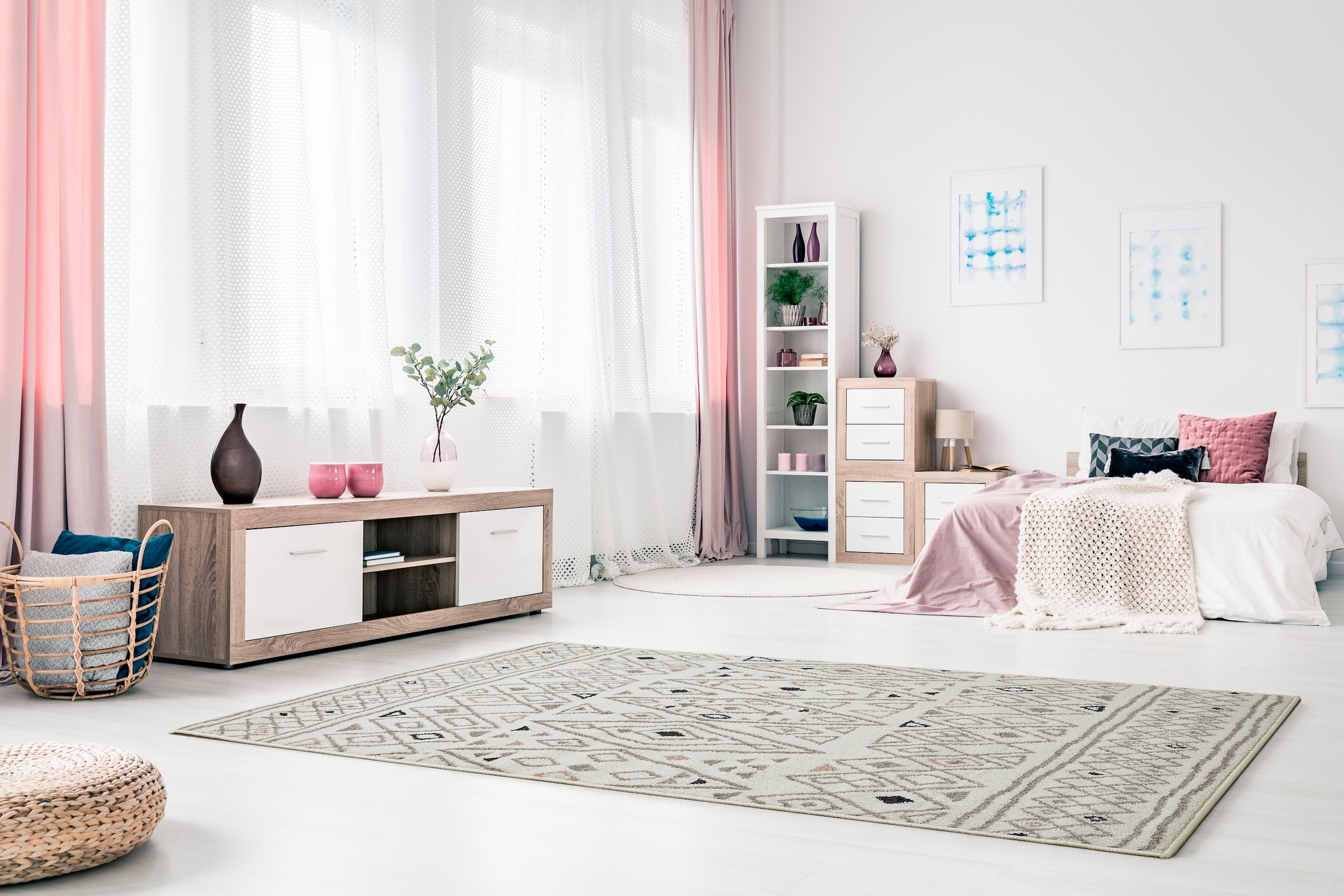 Andiamo Teppich »Bolonia 3«, rechteckig, 6 mm Höhe, Kurzflor, modernes Rauten Muster, ideal im Wohnzimmer & Schlafzimmer