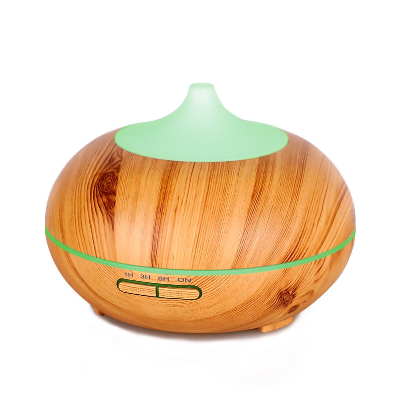 Hyrican Luftbefeuchter »Aroma Ultraschall Luftbefeuchter/Diffuser«, 0,3 l Wassertank, 300ml antibakterieller Wassertank, 7 Farben-LED-Beleuchtung, Holzoptik
