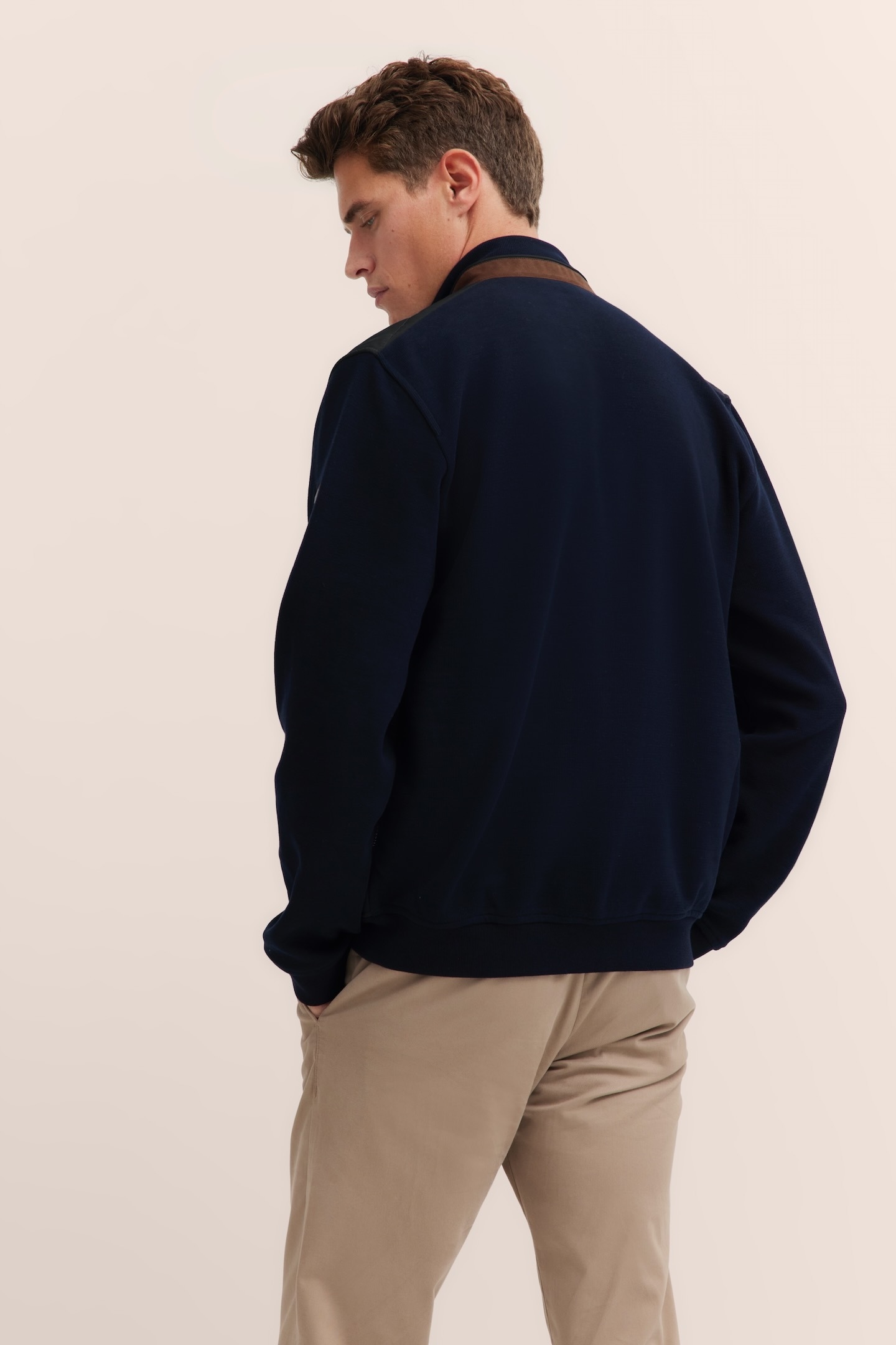 bugatti Sweatjacke, mit Materialmix