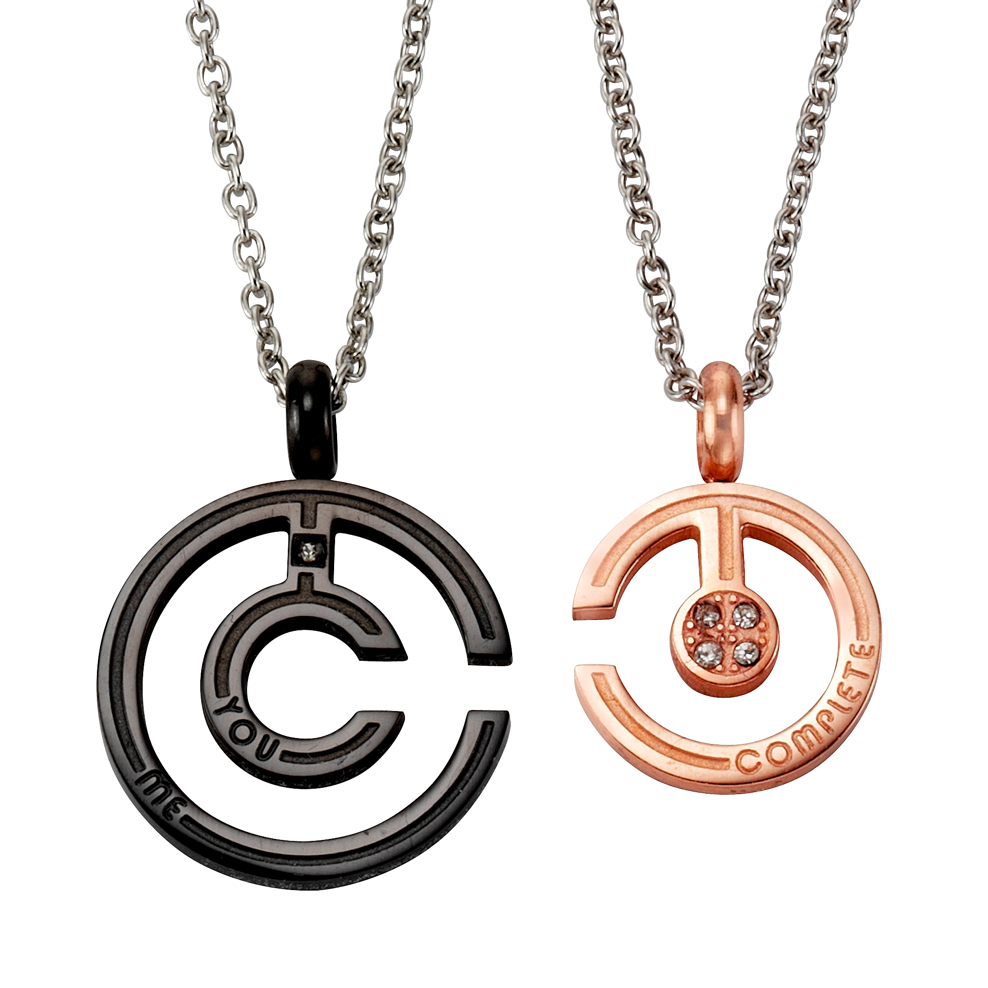 Firetti Schmuckset »Multipack Schmuck Geschenk Halsketten LIEBE«, (4 tlg.), mit Zirkonia (synth.)