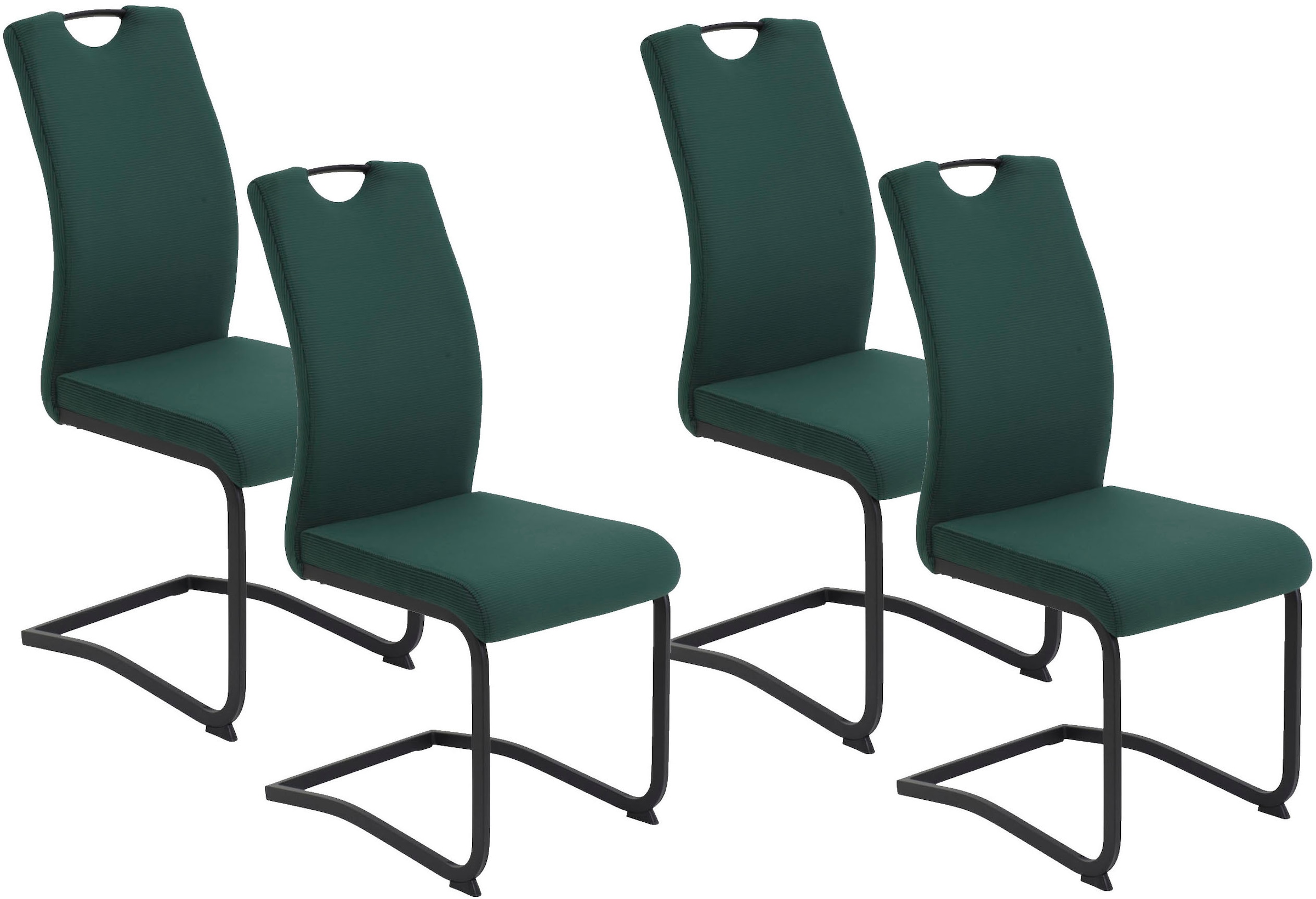 HELA Freischwinger »RIGA II«, (Set), 4 St., Samt-Cord, Freischwinger,Vierka günstig online kaufen