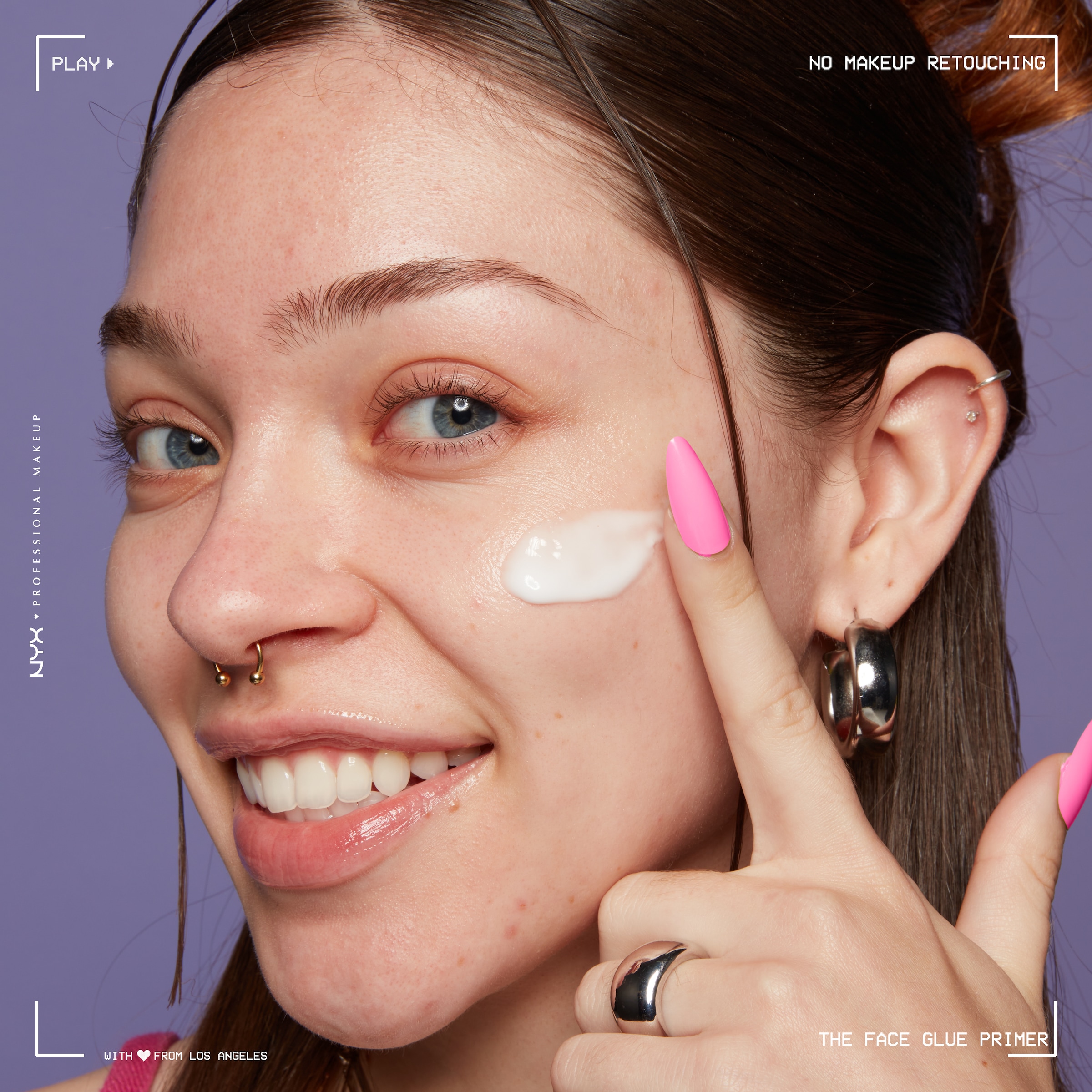 NYX Primer »NYX Professional Makeup The Face Glue Primer«, Sorgt für langanhaltendes Make-up, transparent, keine Rückstände.