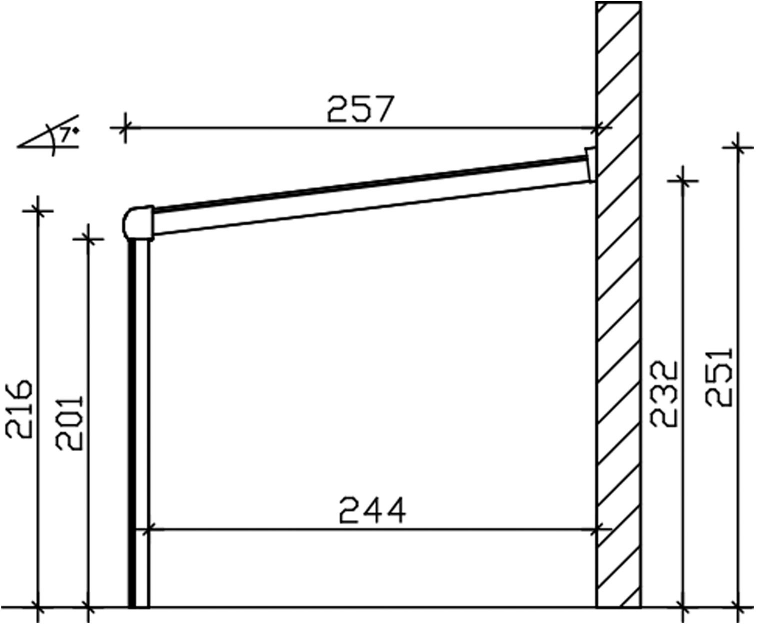 Skanholz Terrassendach »Garda« Aluminium