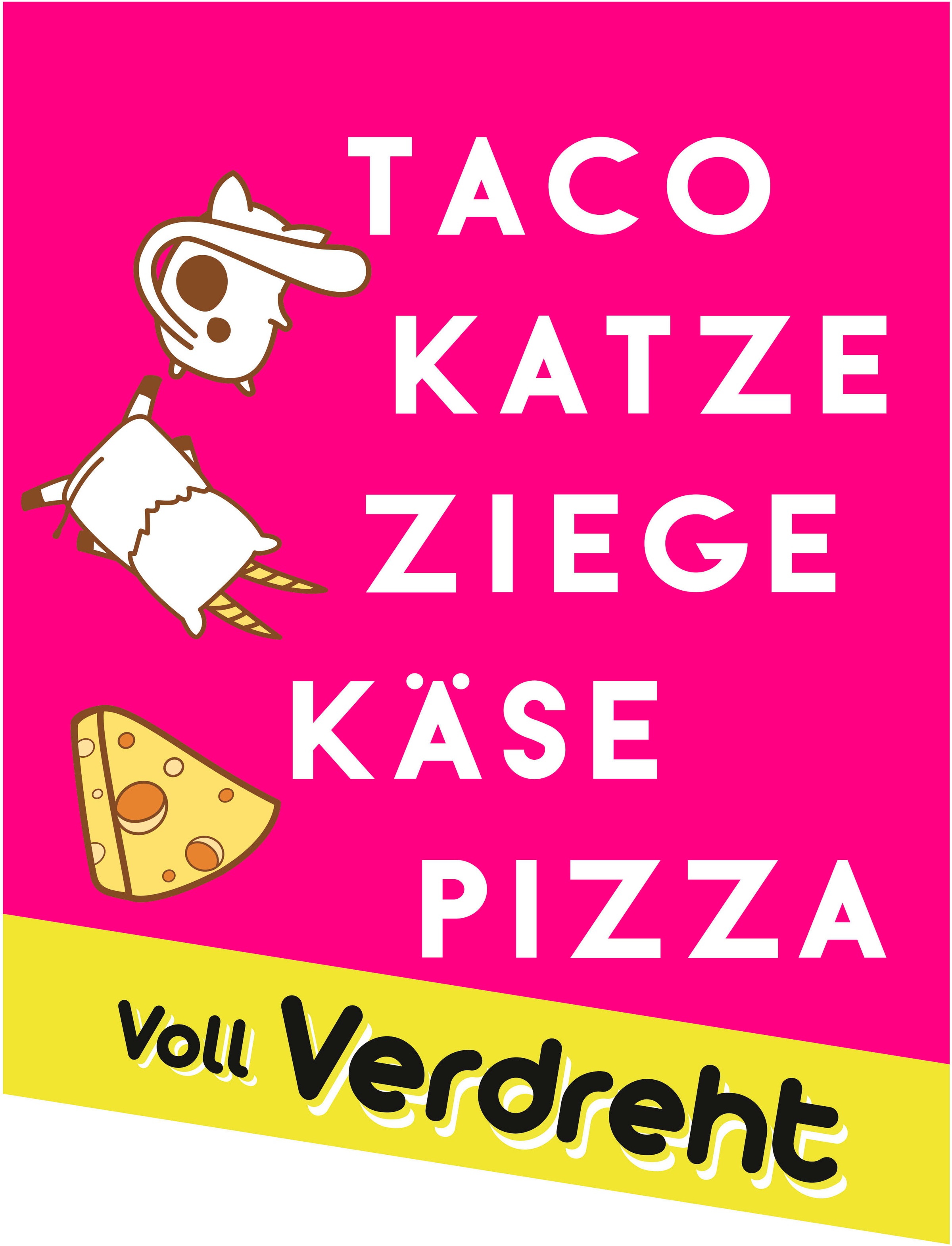 Asmodee Spiel »Taco Katze Ziege Käse Pizza: Voll Verdreht«