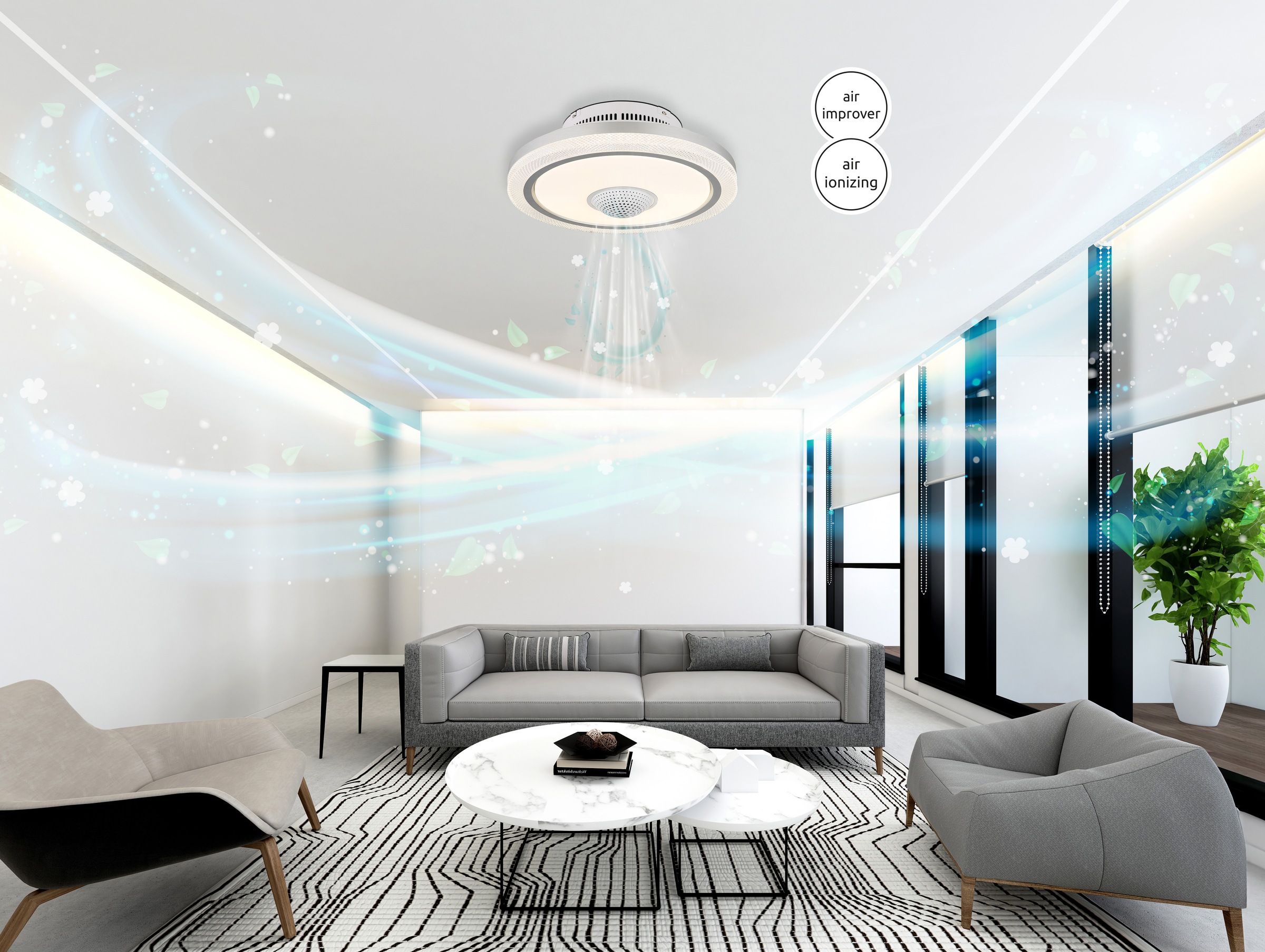 GLOBO LIGHTING Deckenleuchte »SHELLY« LED-Modul 1 Stk. warmweiß - kaltweiß günstig online kaufen