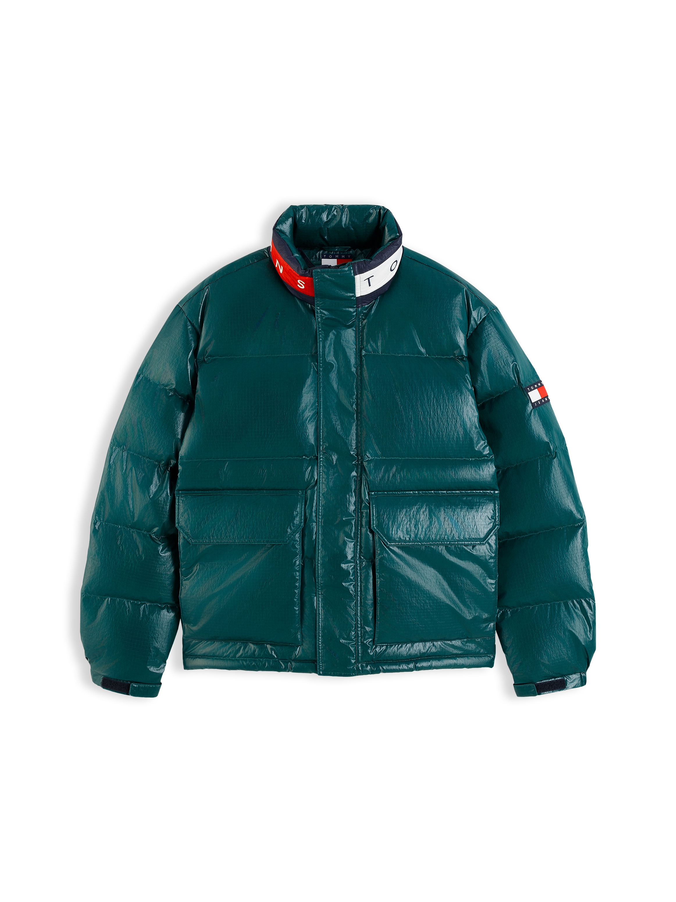 Tommy Jeans Daunenjacke »TJM ALASKA DOWN FLAG« glänzende Oberfläche, mit Daunenfüllung