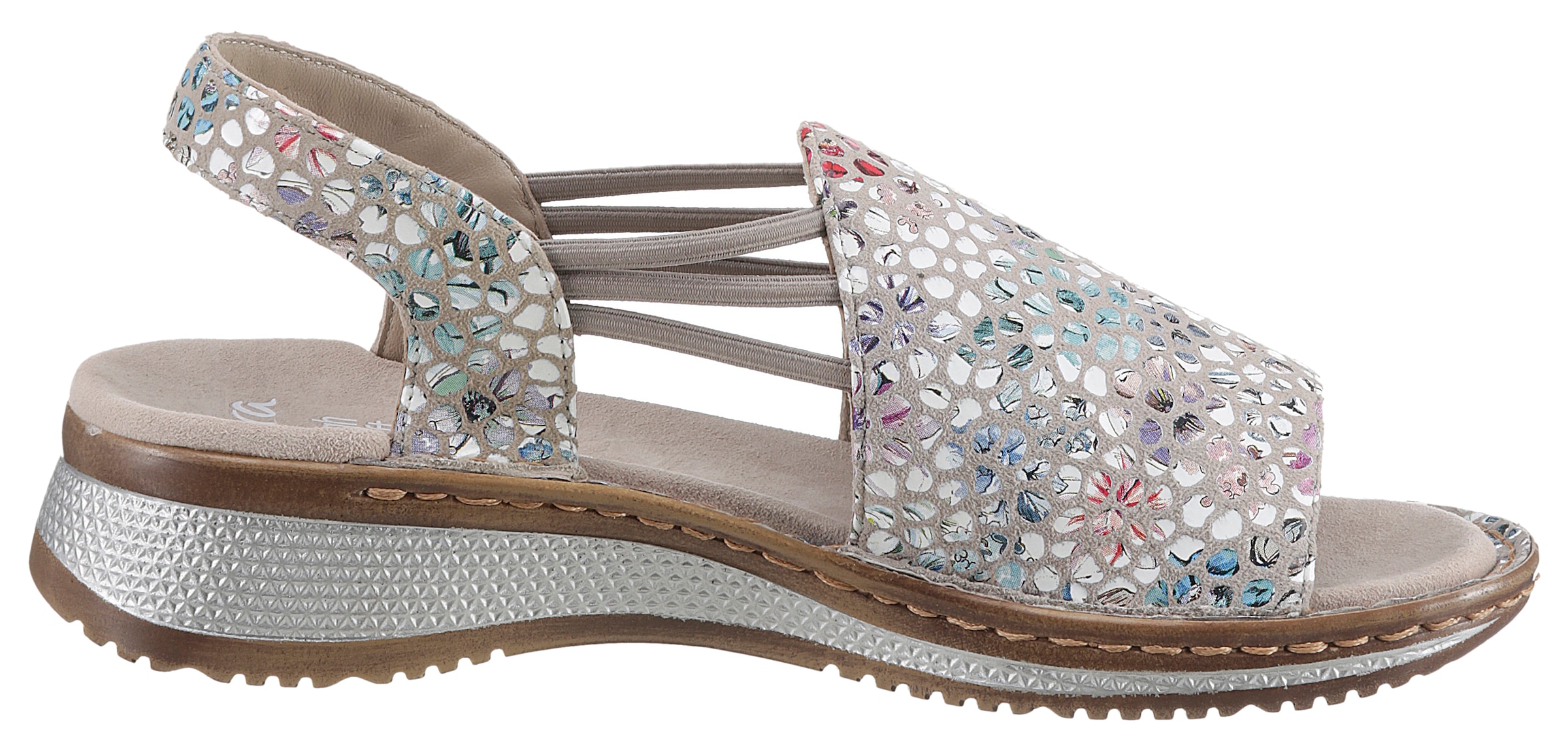 Ara Riemchensandale »HAWAII«, Sommerschuh, Sandalette, Keilabsatz, mit Stretch-Bänder, G-Weite