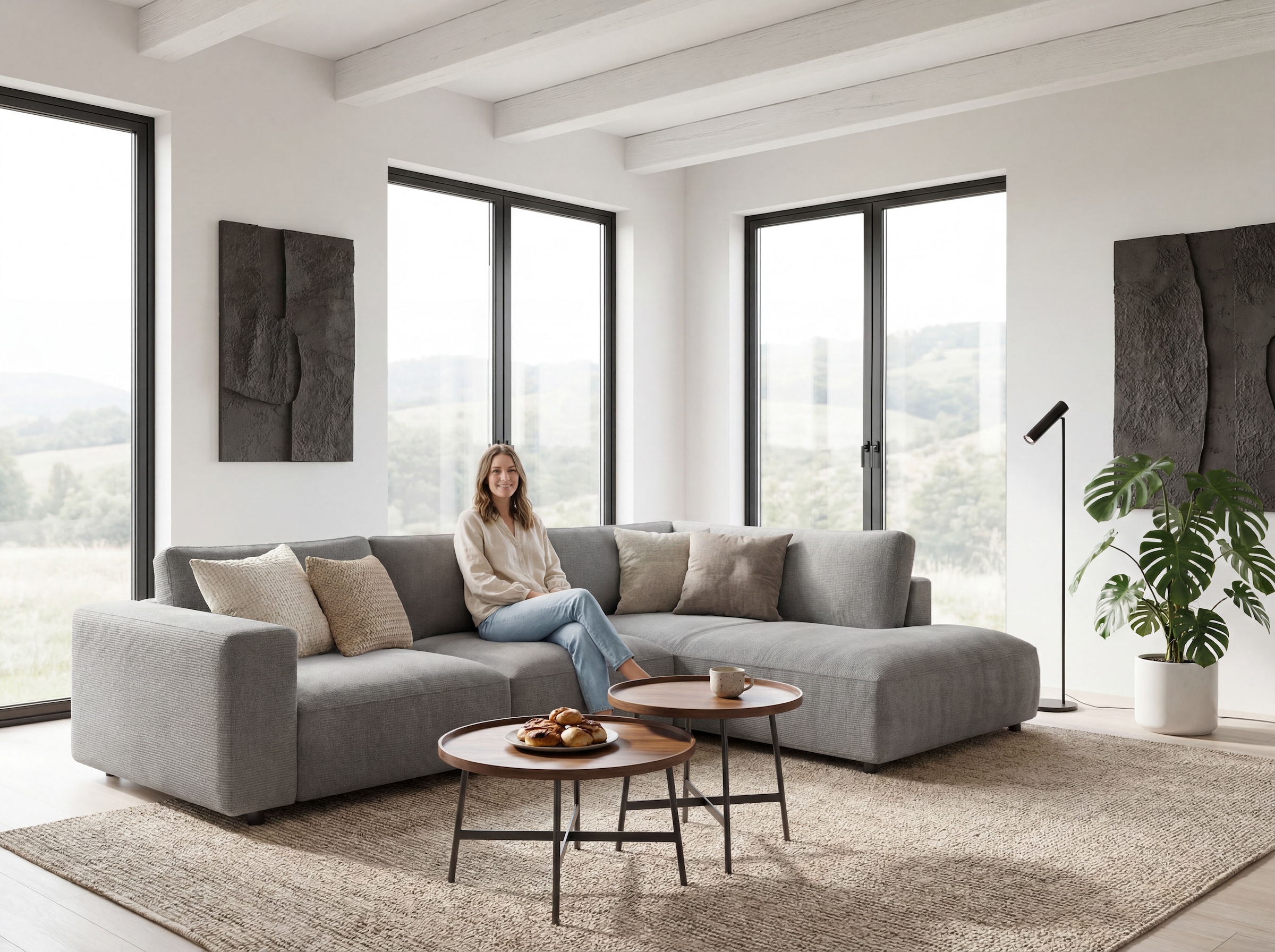 Musterring Ecksofa »MR LUCIA, Luxuriöse Wohlfühlgarnitur von Musterring« Erstklassige Kammerkissen, komfortable Umbauecke & zeitloser Look
