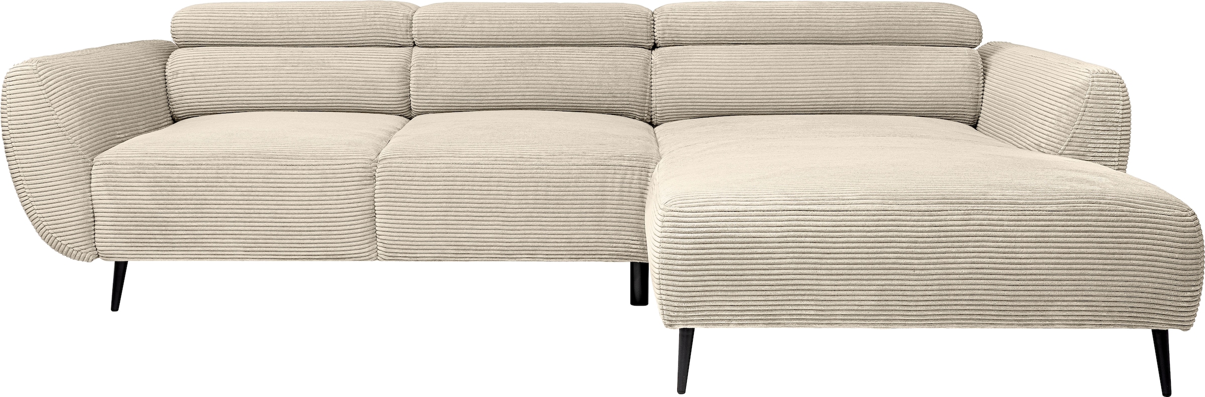 WERK2 Ecksofa »Alisson, mit elektrischer Sitztiefenverstellung, L-Form, Breite 277 cm«, Alisson – flexibler Komfort mit modernem Design und smarten Details.
