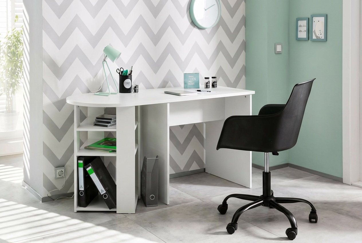 VOGL Möbelfabrik Schreibtisch frei im Raum aufstellbar, Breite 135 cm, Made in Germany