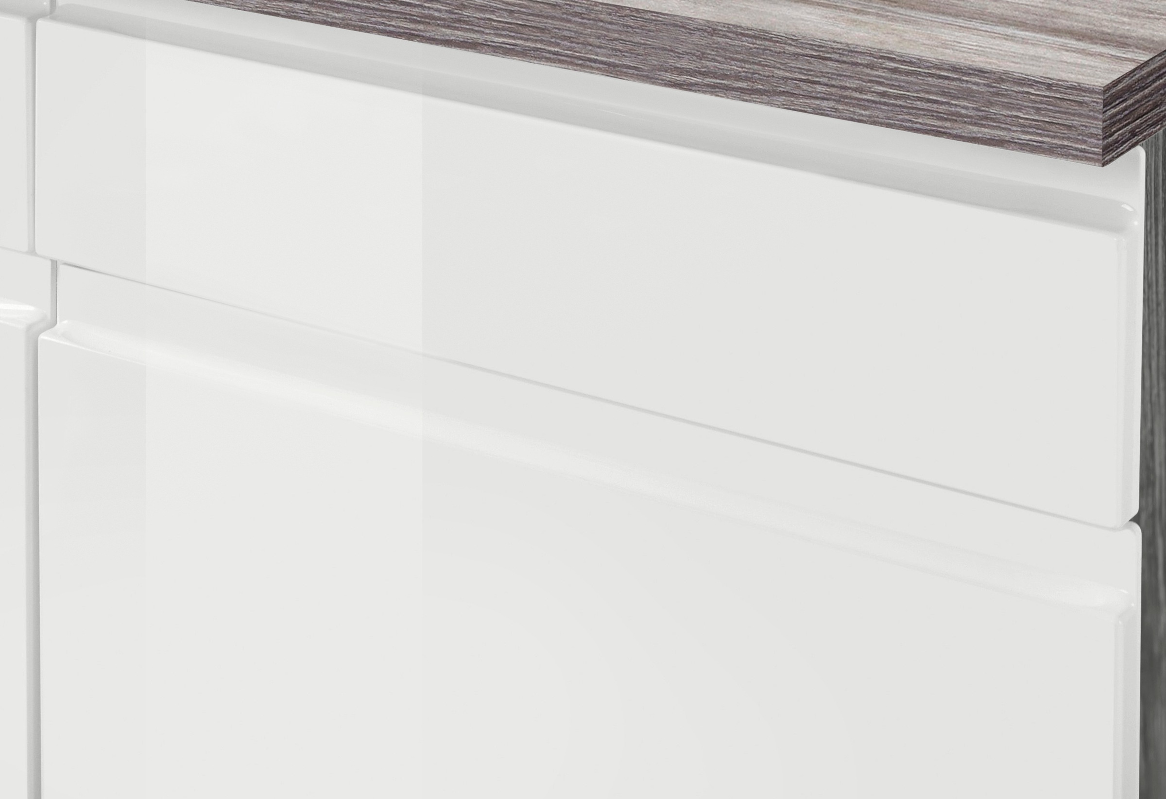 HELD MÖBEL Küchenzeile »Virginia«, Breite 390 cm, mit Glaskeramik-oder Induktionskochfeld